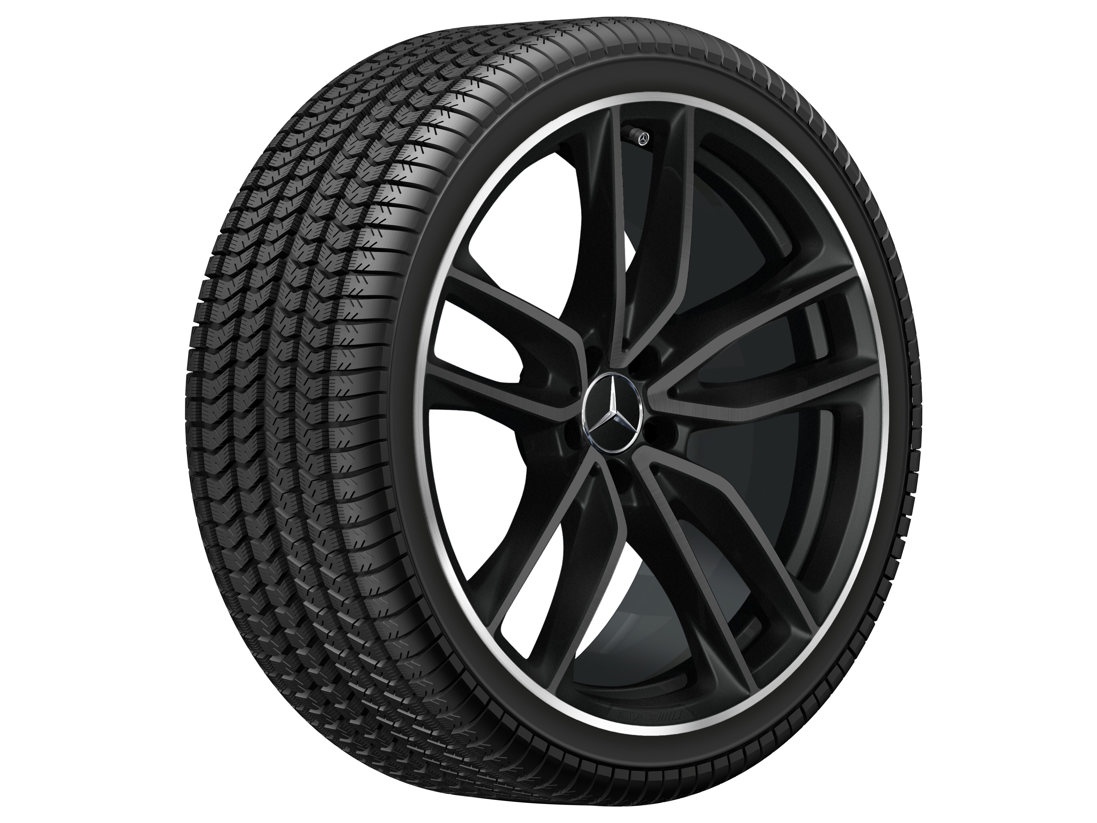 AMG 5-twin-spoke wheel, 53.3 cm (21-inch), High-sheen rim flange - 9,5 J x 21 ET 30, matt black