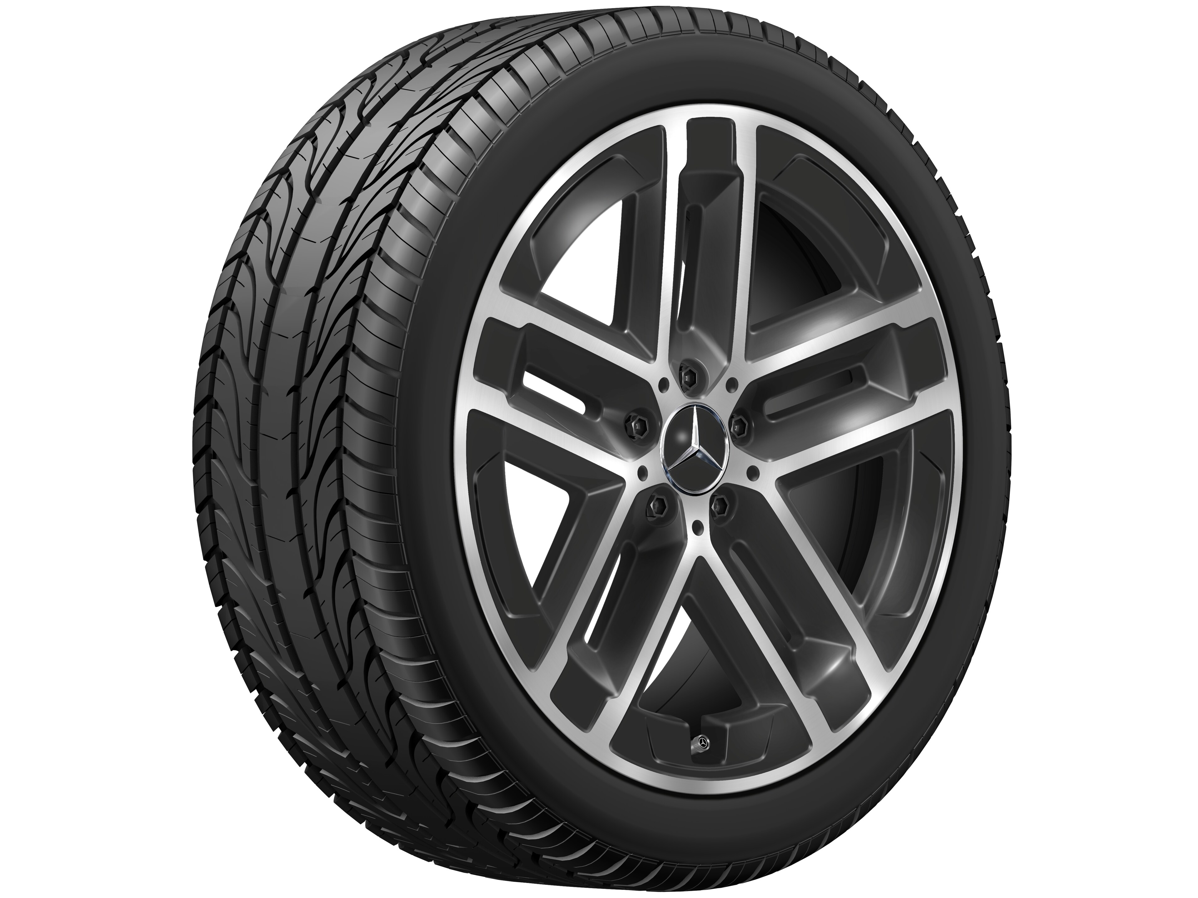 5-twin-spoke wheel, Aero, 50.8 cm (20-inch) - 8 J x 20 ET 48,2, black, high-sheen