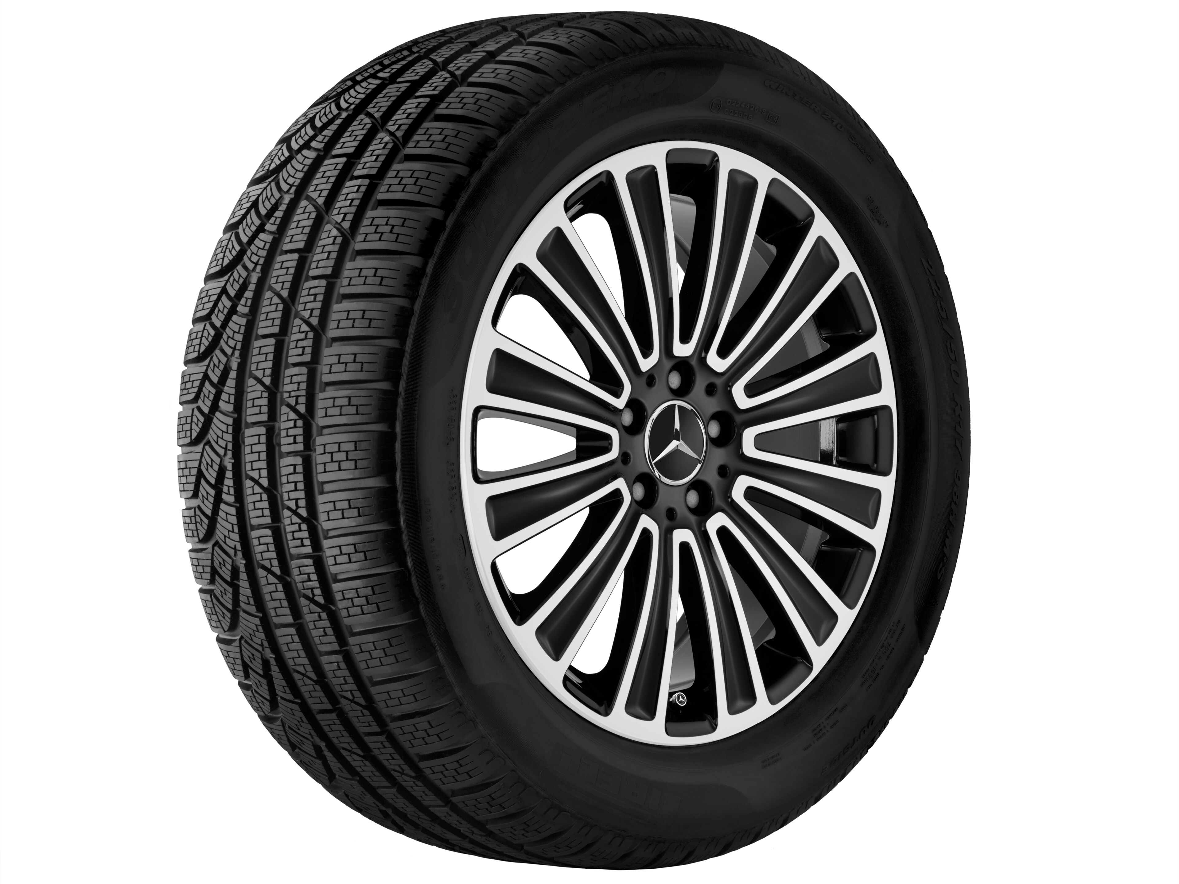 12-spoke wheel, 48.3 cm (19-inch), High-sheen finish - 8 J x 19 ET 38, black, high-sheen
