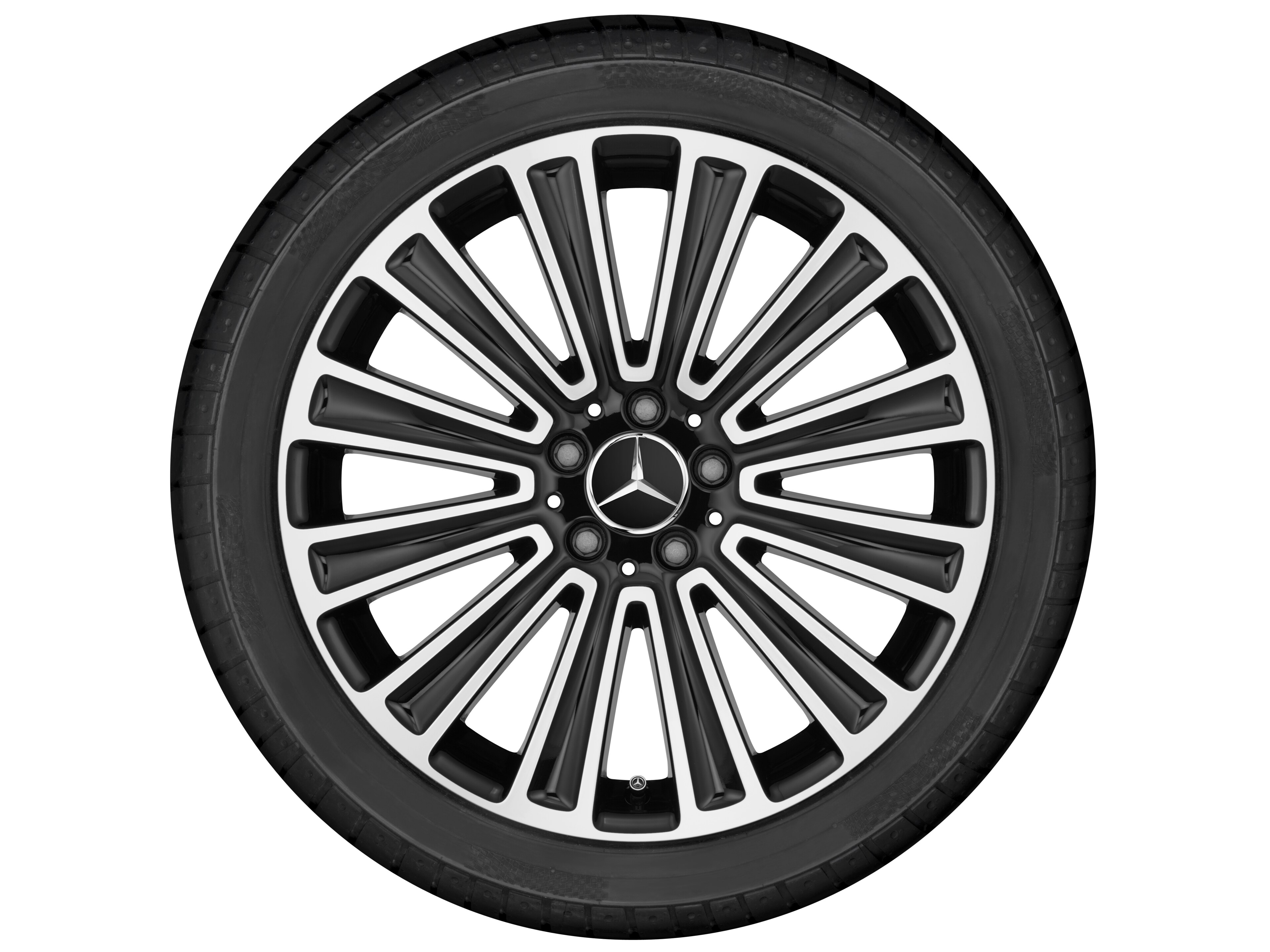 12-spoke wheel, 48.3 cm (19-inch), High-sheen finish - 8 J x 19 ET 38, black, high-sheen