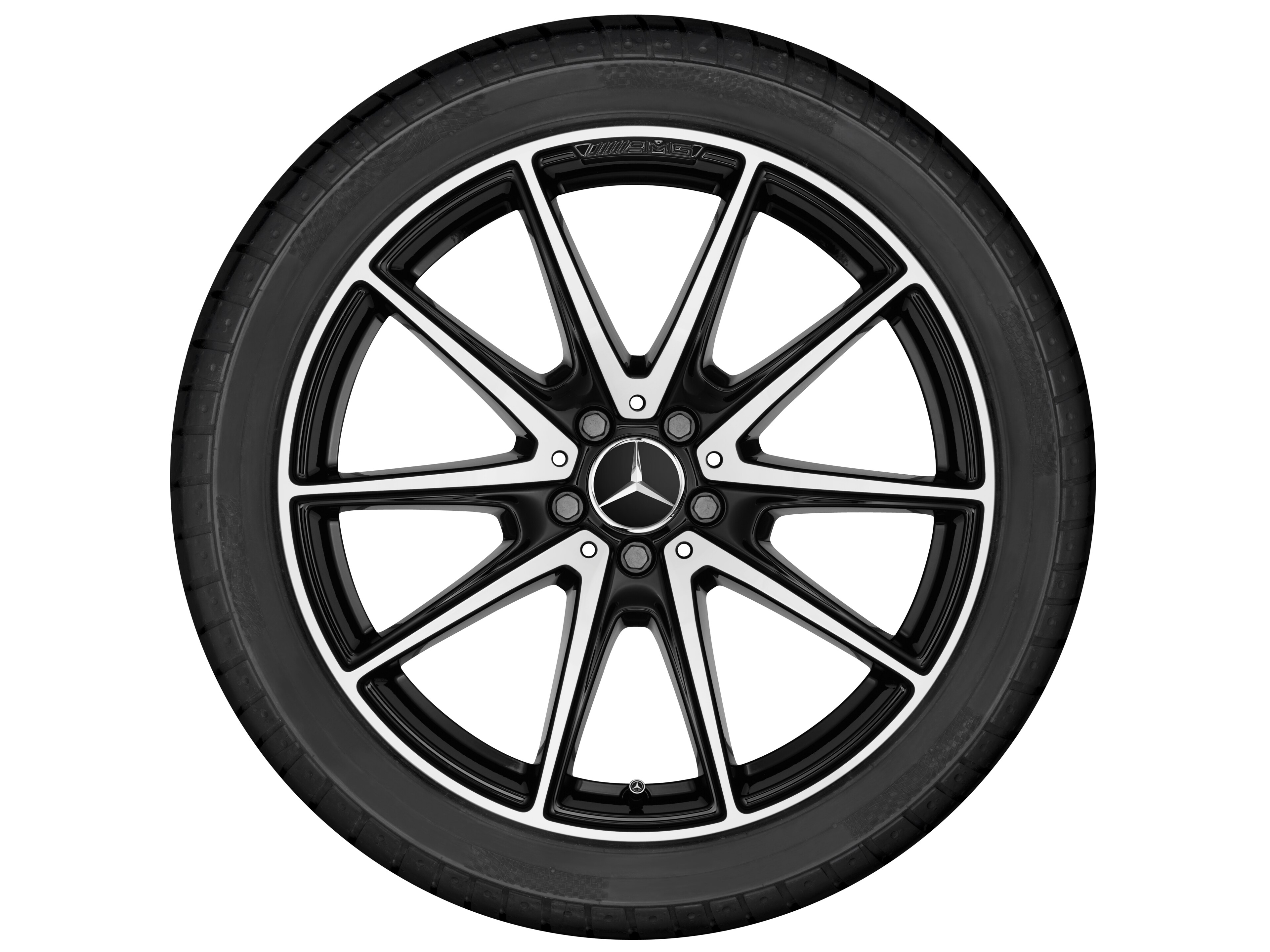 AMG 10-spoke wheel, 50.8 cm (20-inch) - 8,5 J x 20 ET 38, black, high-sheen