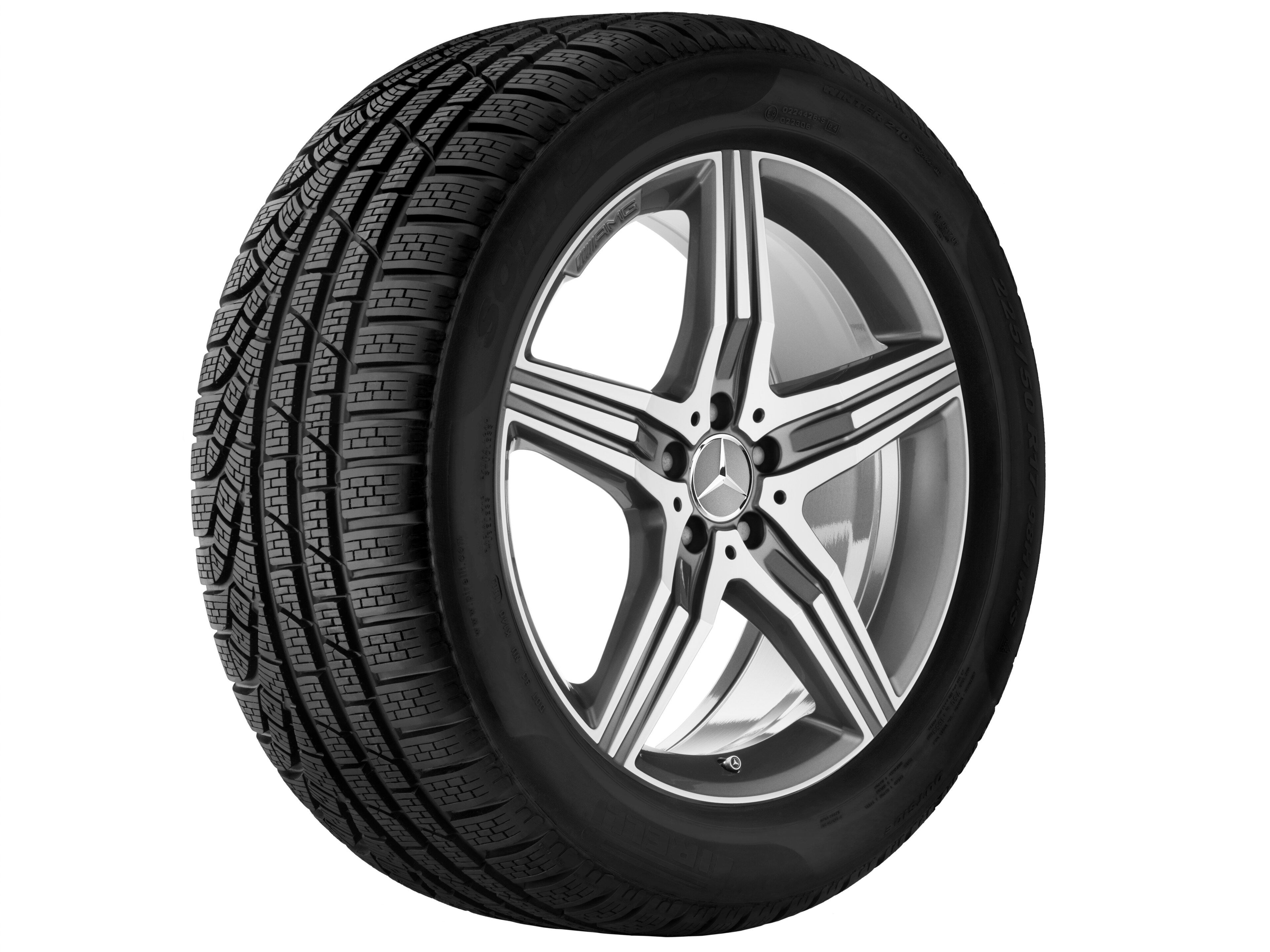 AMG 5-spoke wheel, 50.8 cm (20-inch) - 8,5 J x 20 ET 38, titanium grey, high-sheen