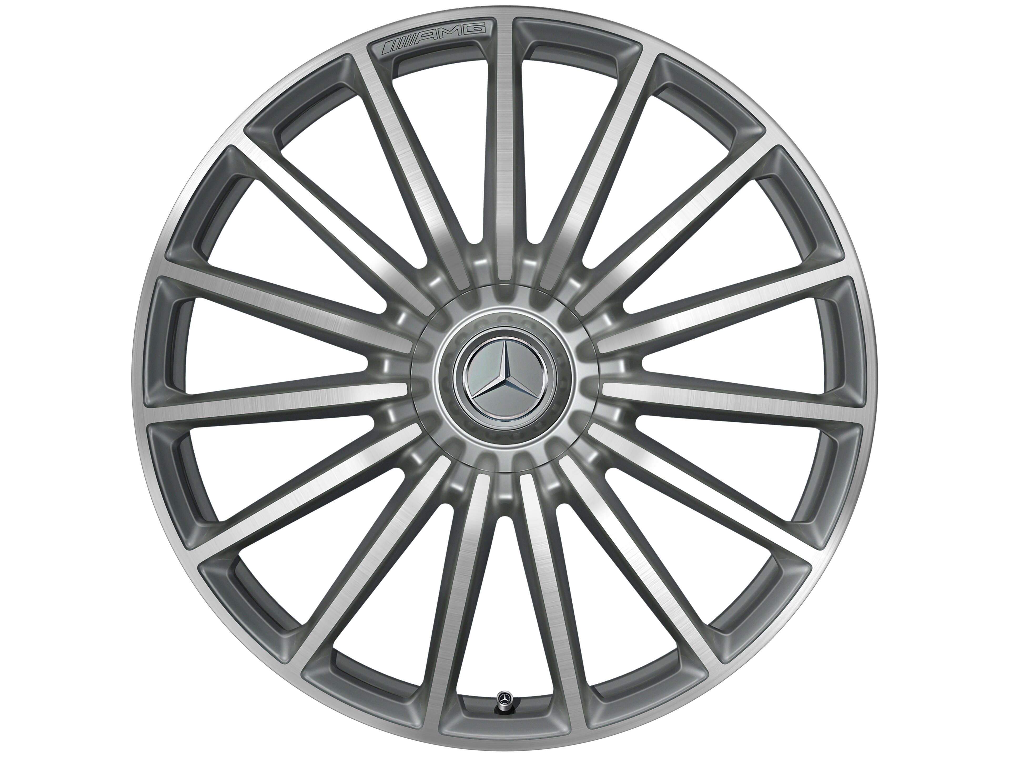 AMG multi-spoke wheel, 53.3 cm (21-inch) - 8,5 J x 21 ET 51, titanium grey, high-sheen