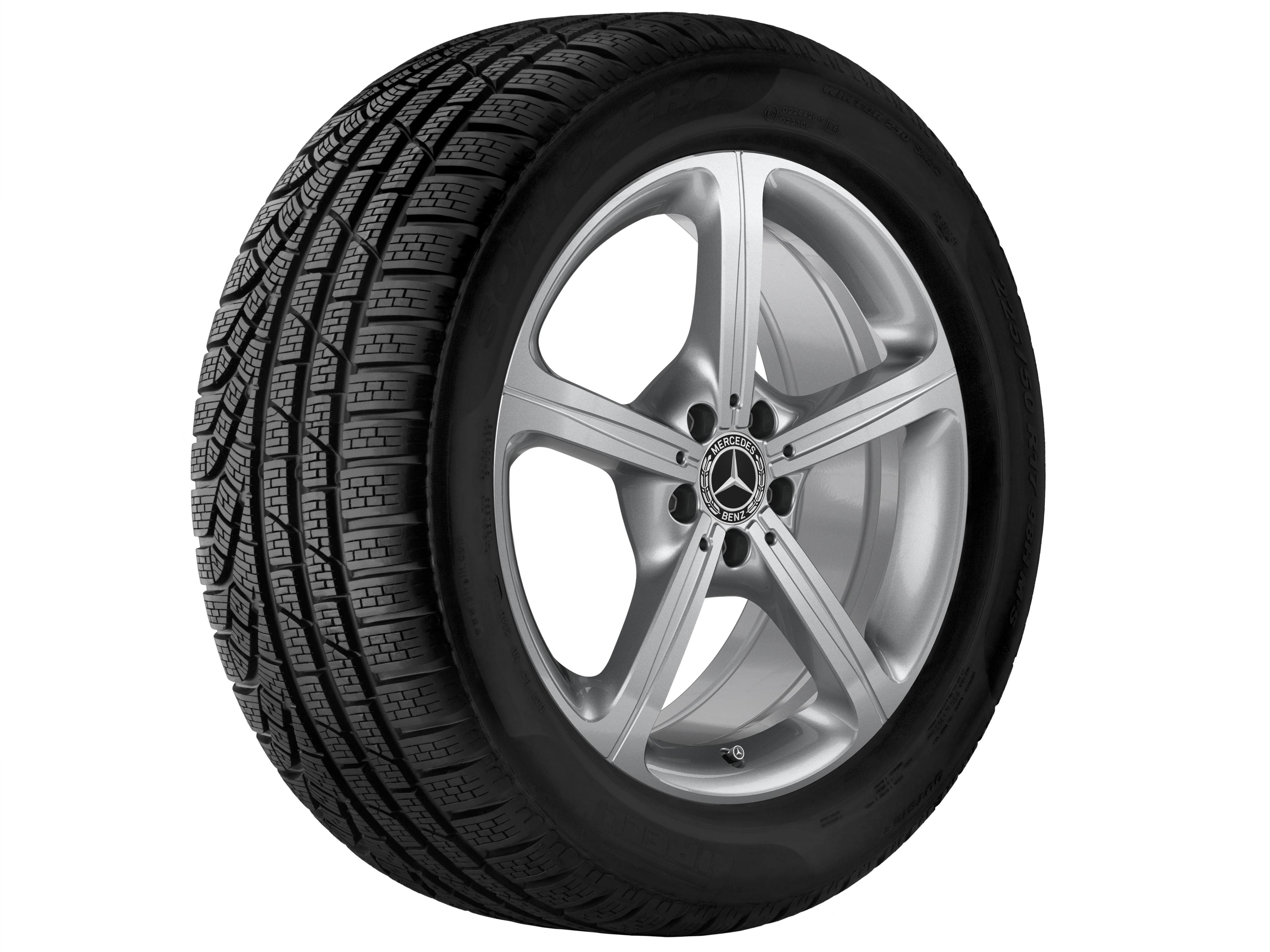 5-spoke wheel, 48.3 cm (19-inch) - 9 J x 19 ET 33, vanadium silver