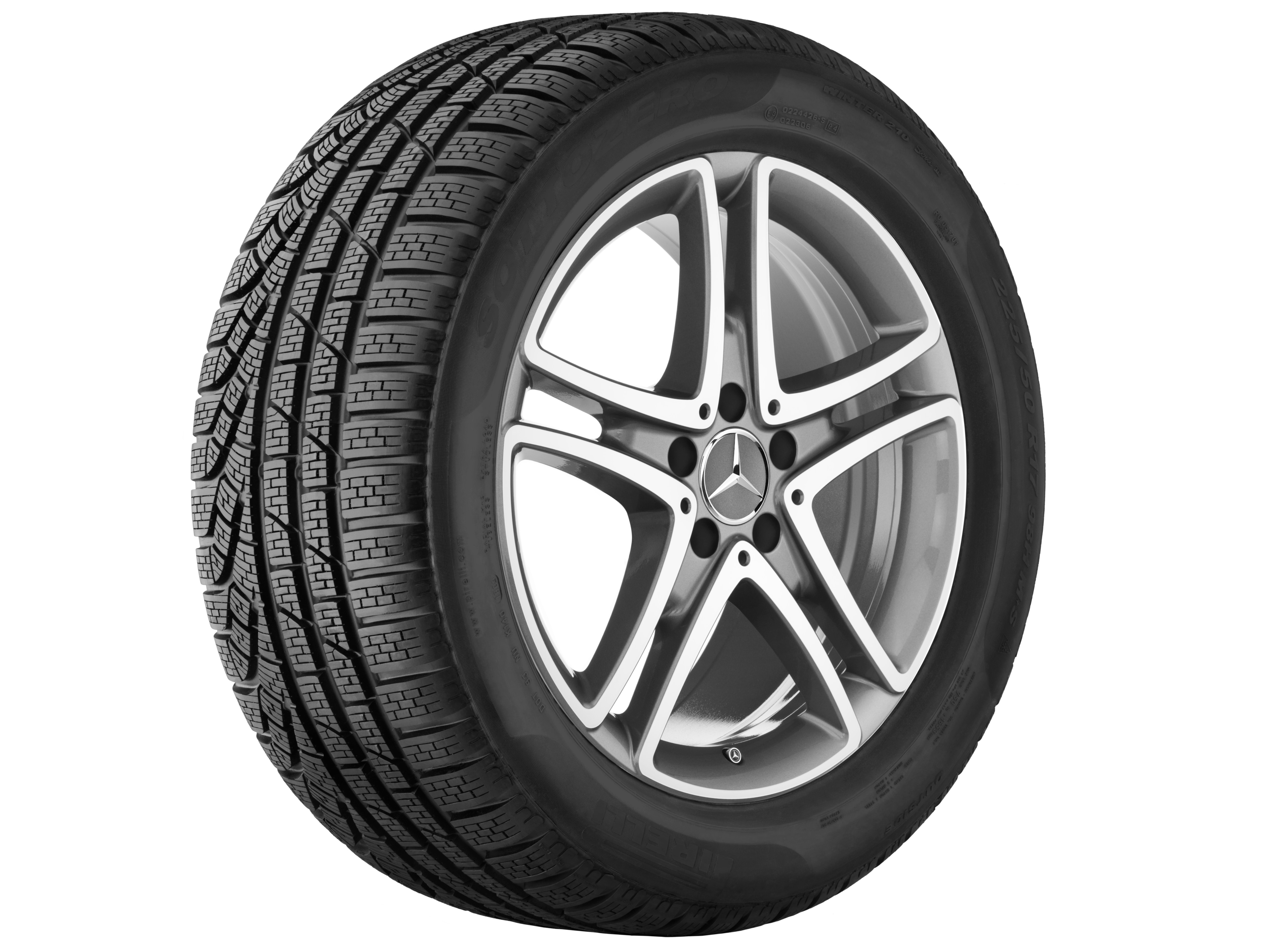 5-twin-spoke wheel, 45.7 cm (18-inch) - 8 J x 18 ET 41, himalaya grey, high-sheen