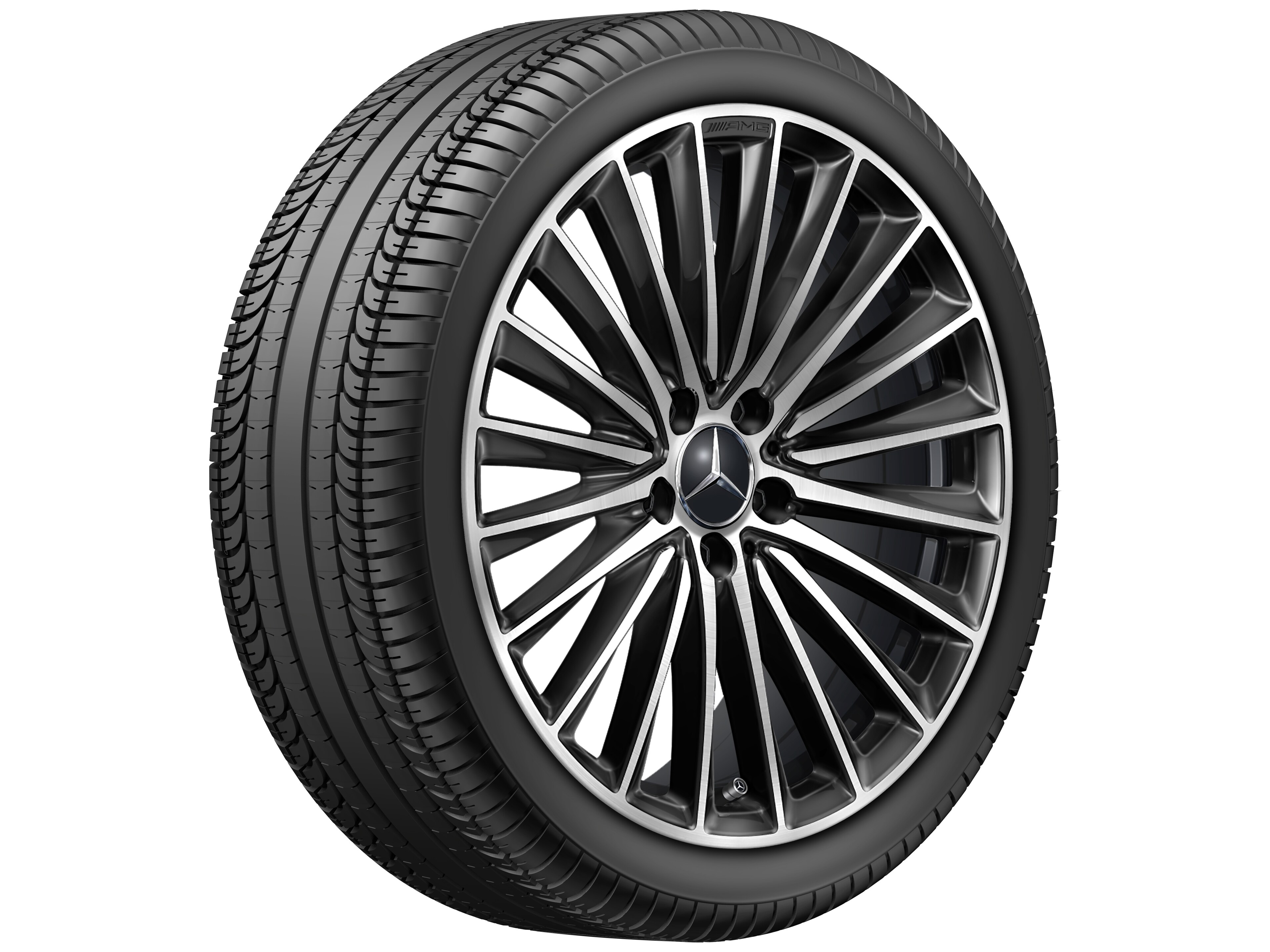 AMG multi-spoke wheel, 48.3 cm (19-inch) - 7,5 J x 19 ET 40, black, high-sheen