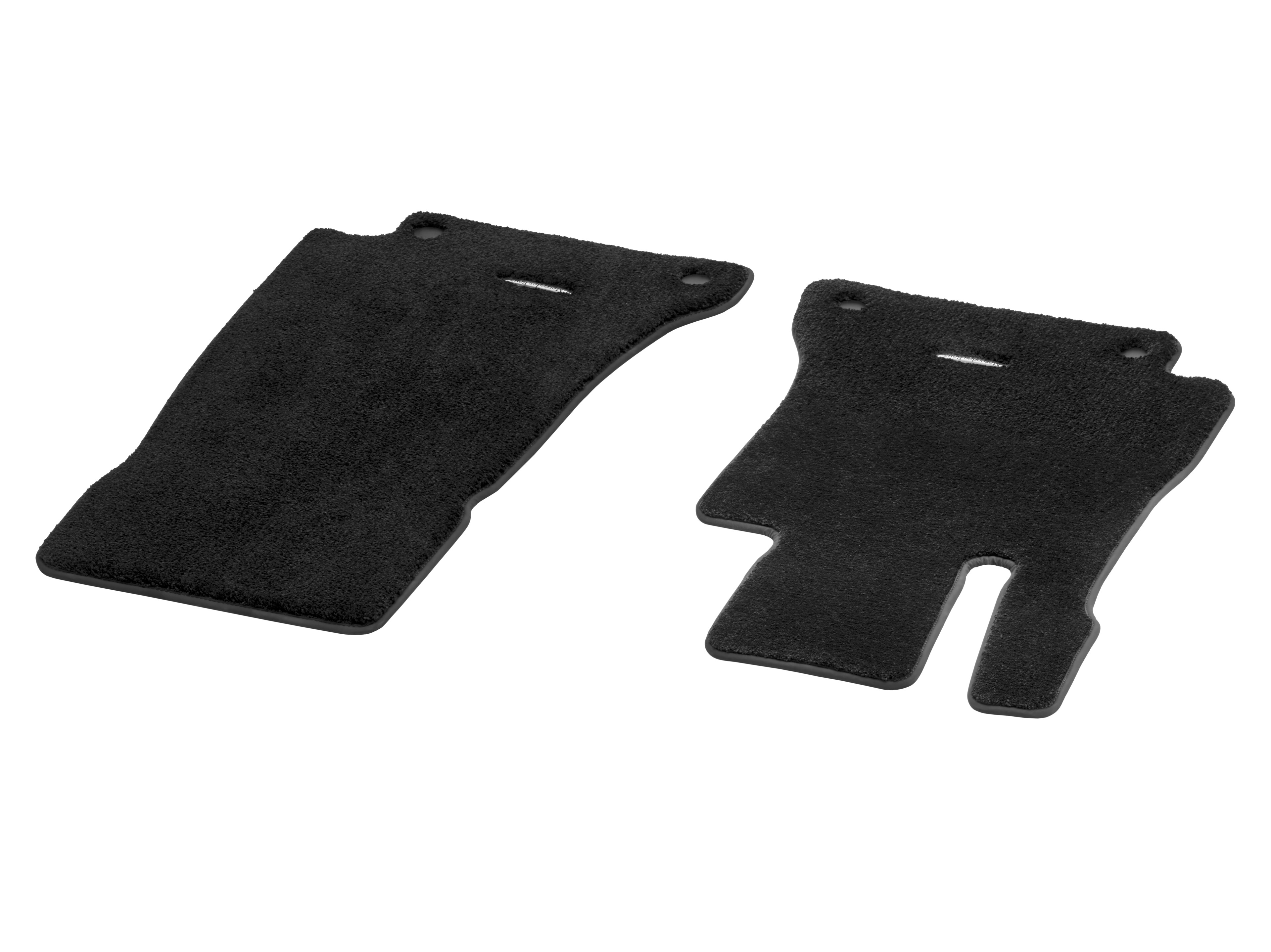 Velour floor mats EXCLUSIVE, Driver/front passenger's mat, Set of 2 - LHD, black, Black edging