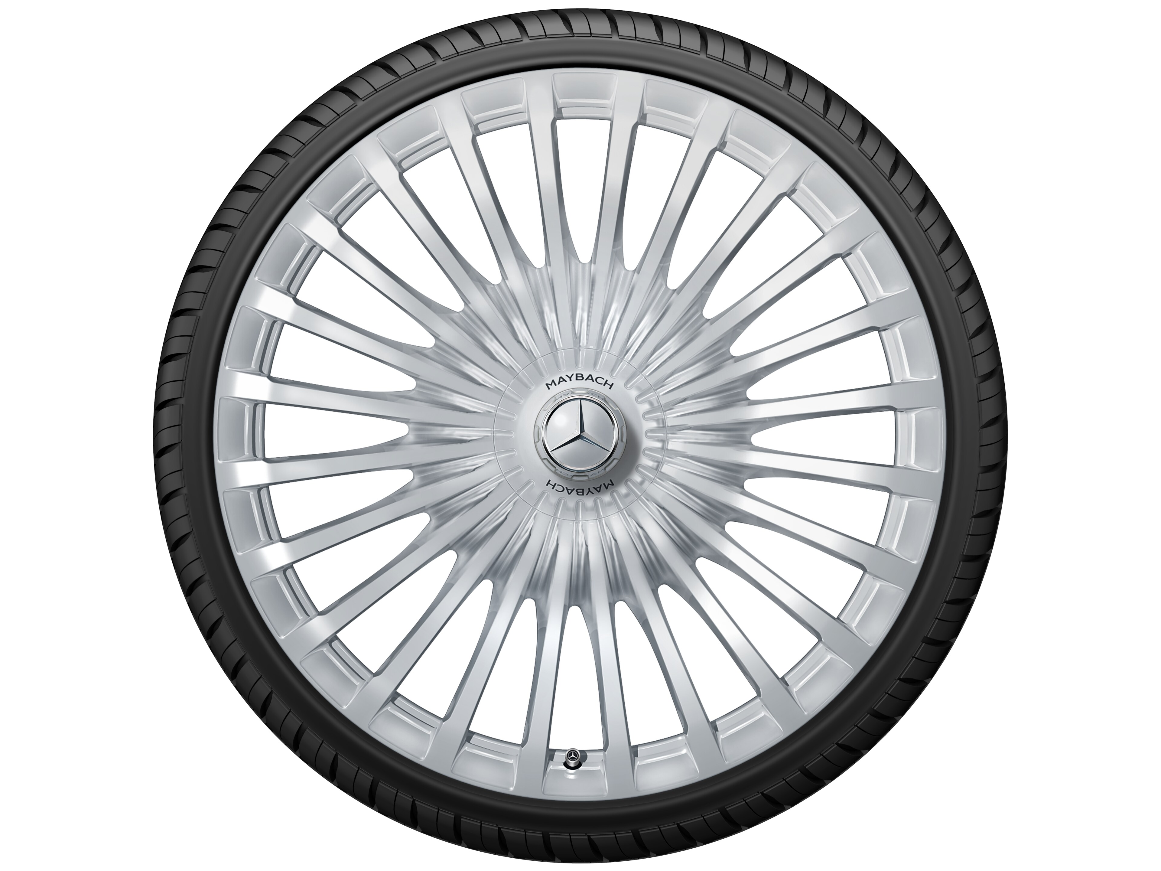 Multi-spoke wheel, 58.4 cm (23-inch) - 9,5 J x 23 ET 47, silver-coloured, polished