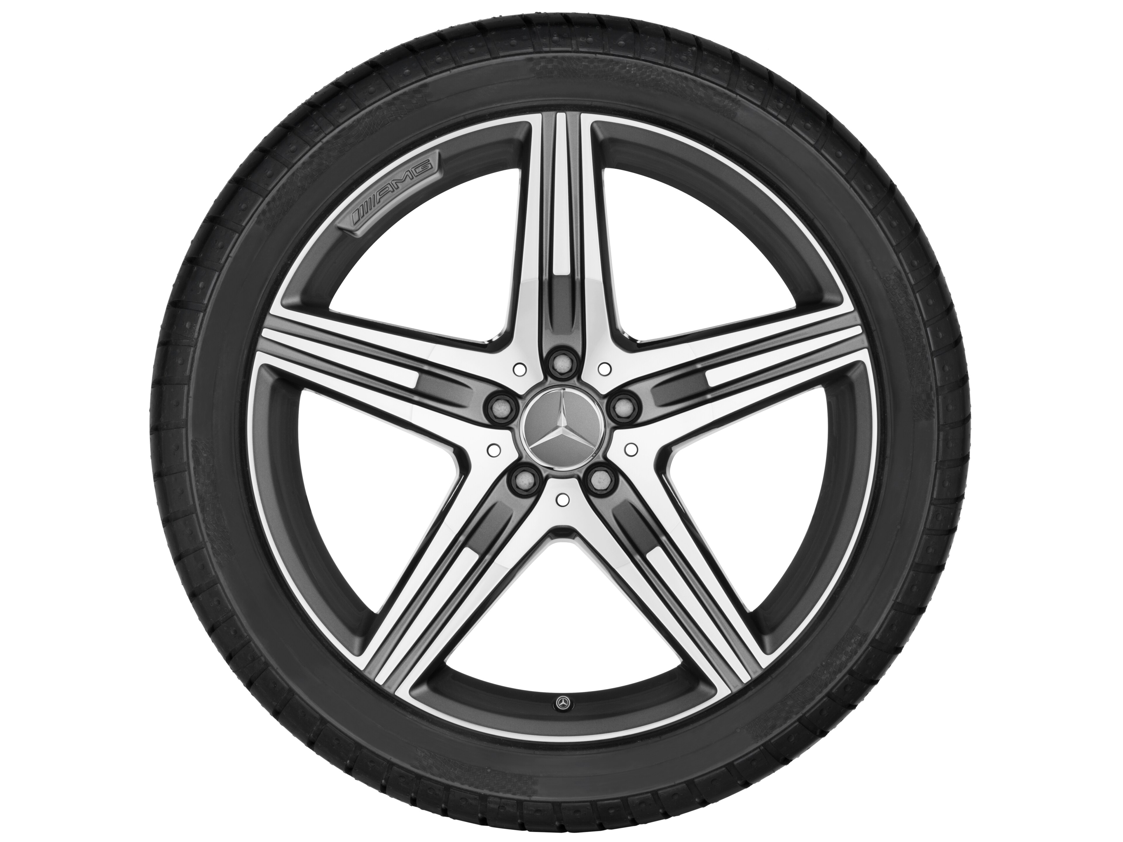 AMG 5-spoke wheel, 50.8 cm (20-inch) - 8,5 J x 20 ET 38, titanium grey, high-sheen