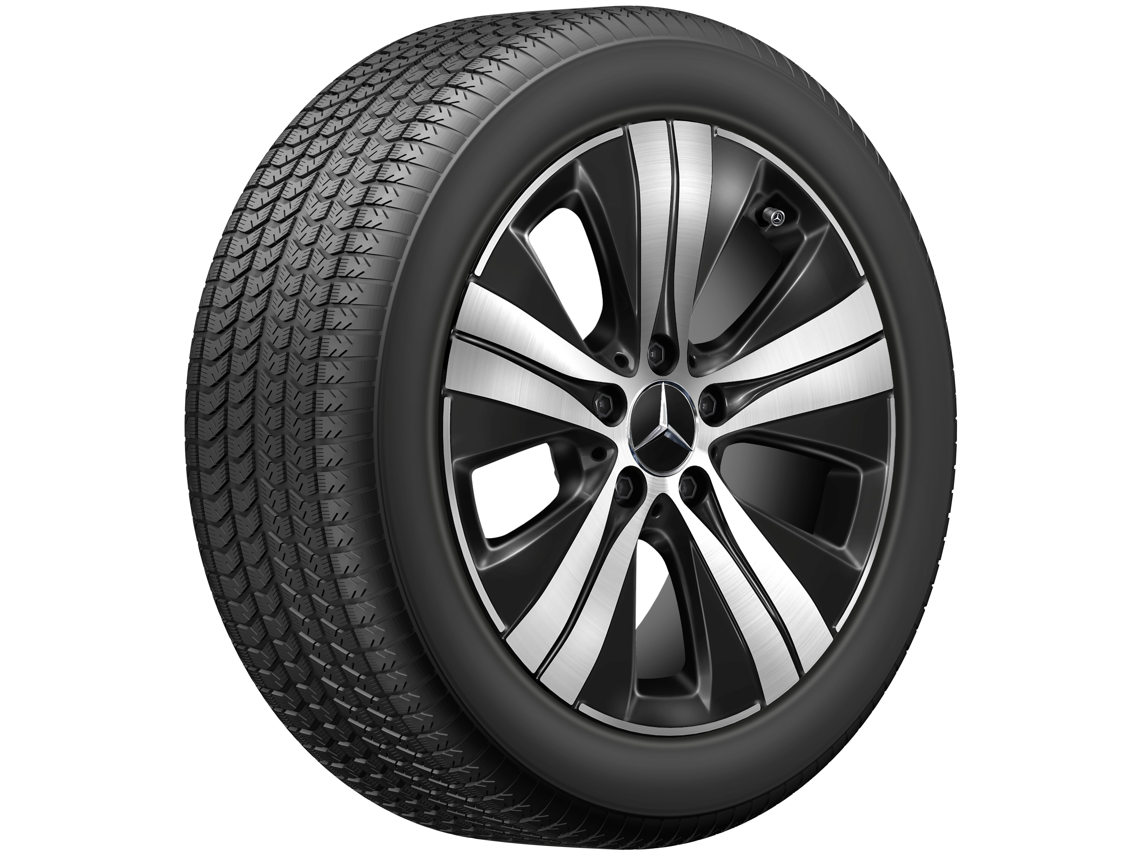 5-twin-spoke wheel, 43.2 cm (17-inch) - 7 J x 17 ET 44,5, black, high-sheen