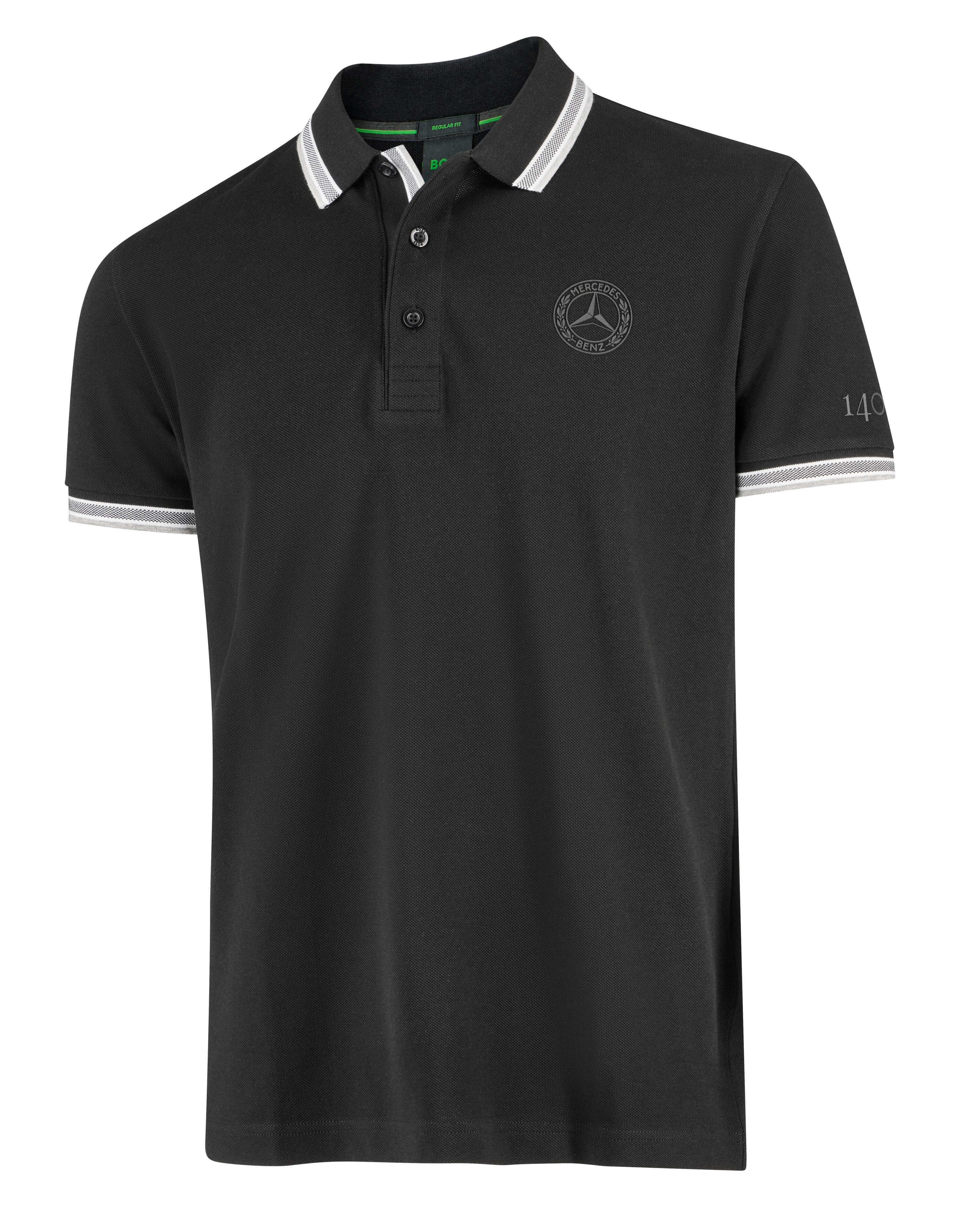 Men's polo shirt, 140 years - black, XXL