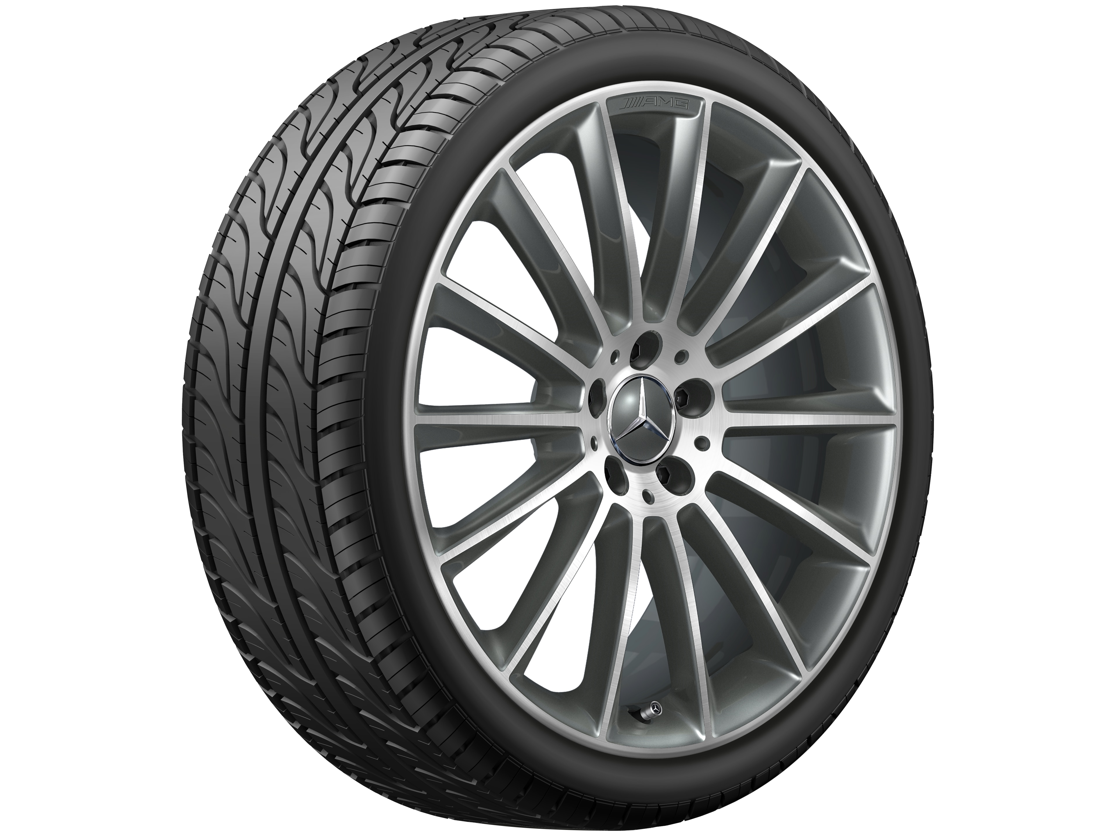 AMG multi-spoke wheel, 50.8 cm (20-inch) - 8 J x 20 ET 43, titanium grey, high-sheen
