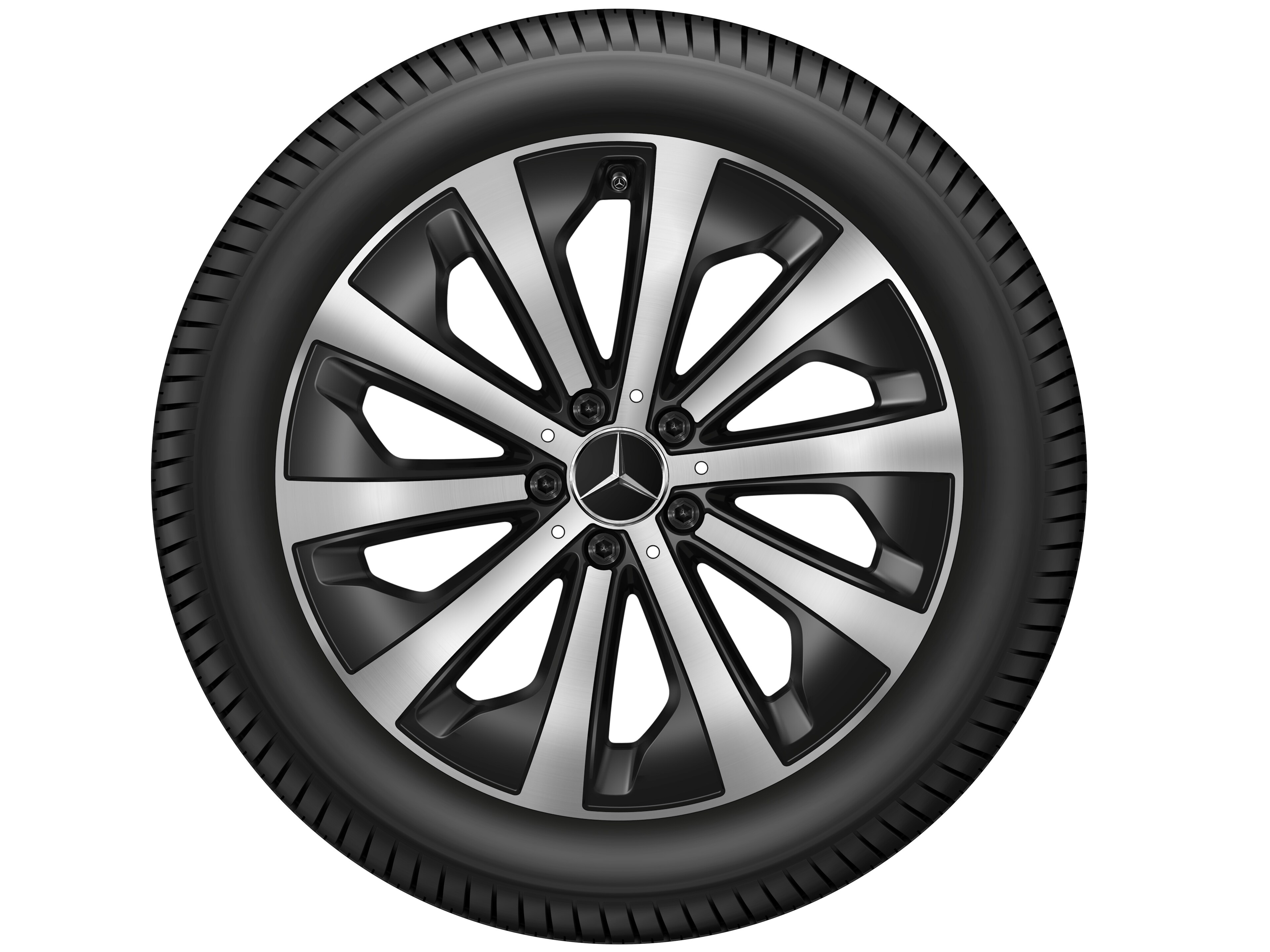 10-spoke wheel, Aero, 48.3 cm (19-inch), High-sheen finish - 7,5 J x 19 ET 53, matt black, high-sheen