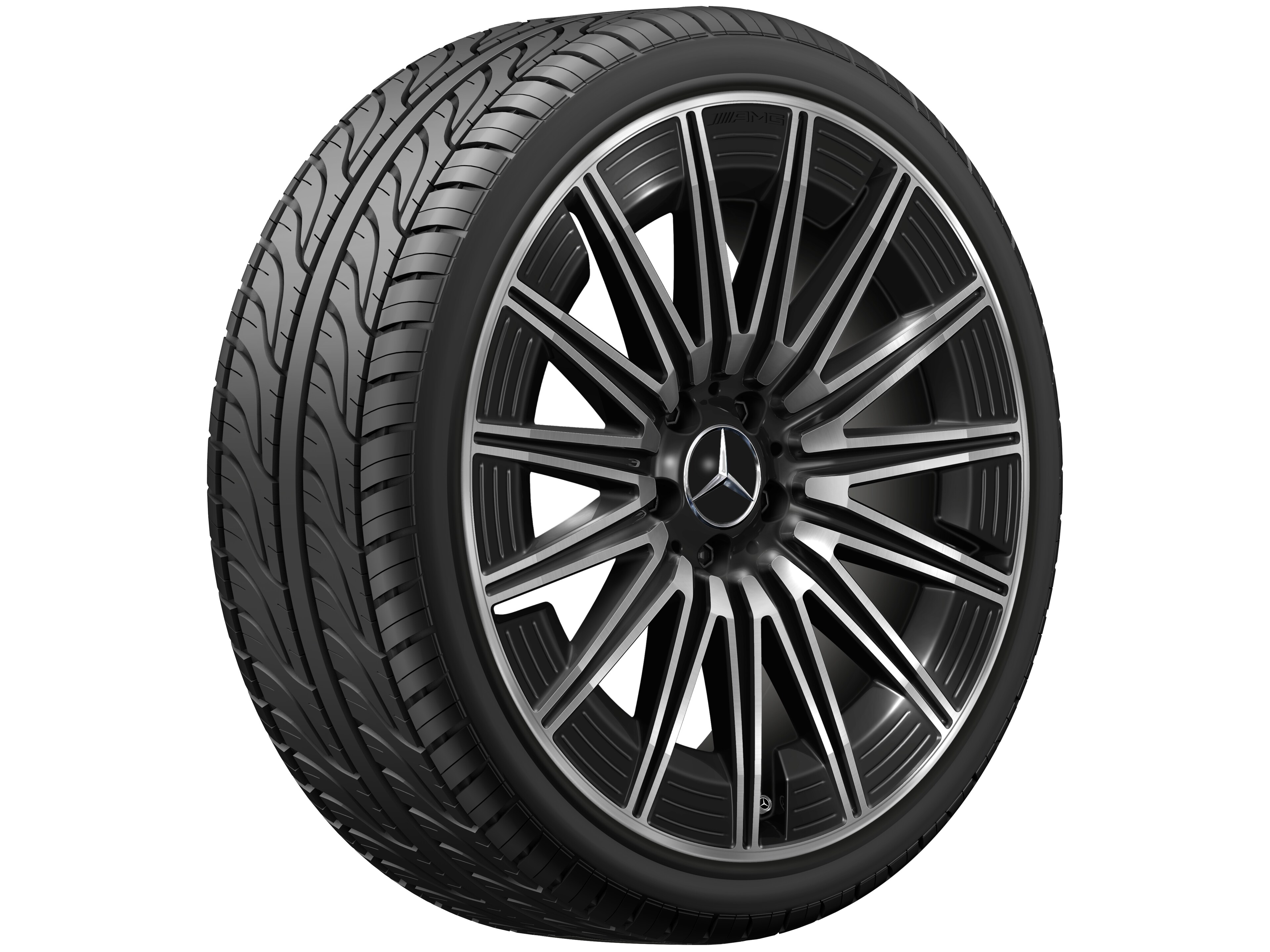 AMG multi-spoke wheel, 50.8 cm (20-inch) - 9 J x 20 ET 60,5, black, high-sheen
