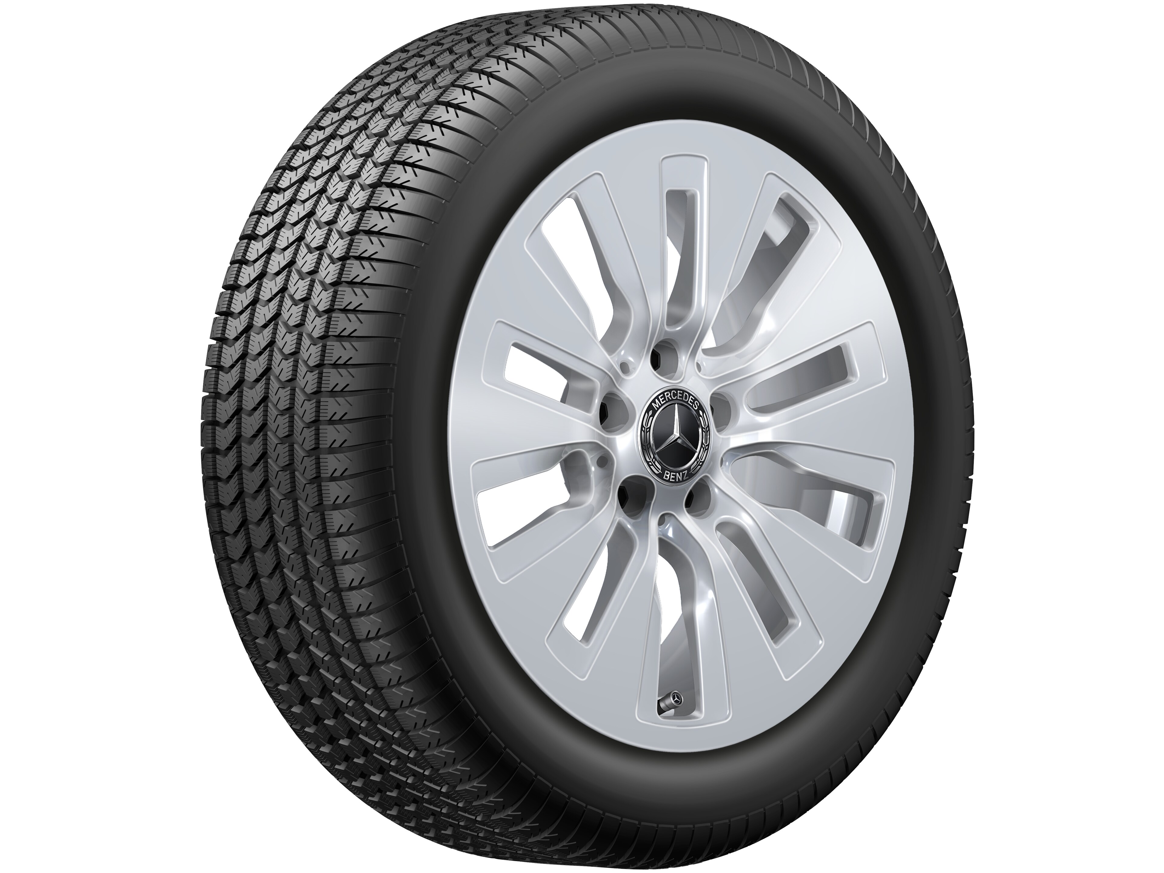 10-hole wheel, 43.2 cm (17-inch) - 6,5 J x 17 ET 34,5, vanadium silver, painted
