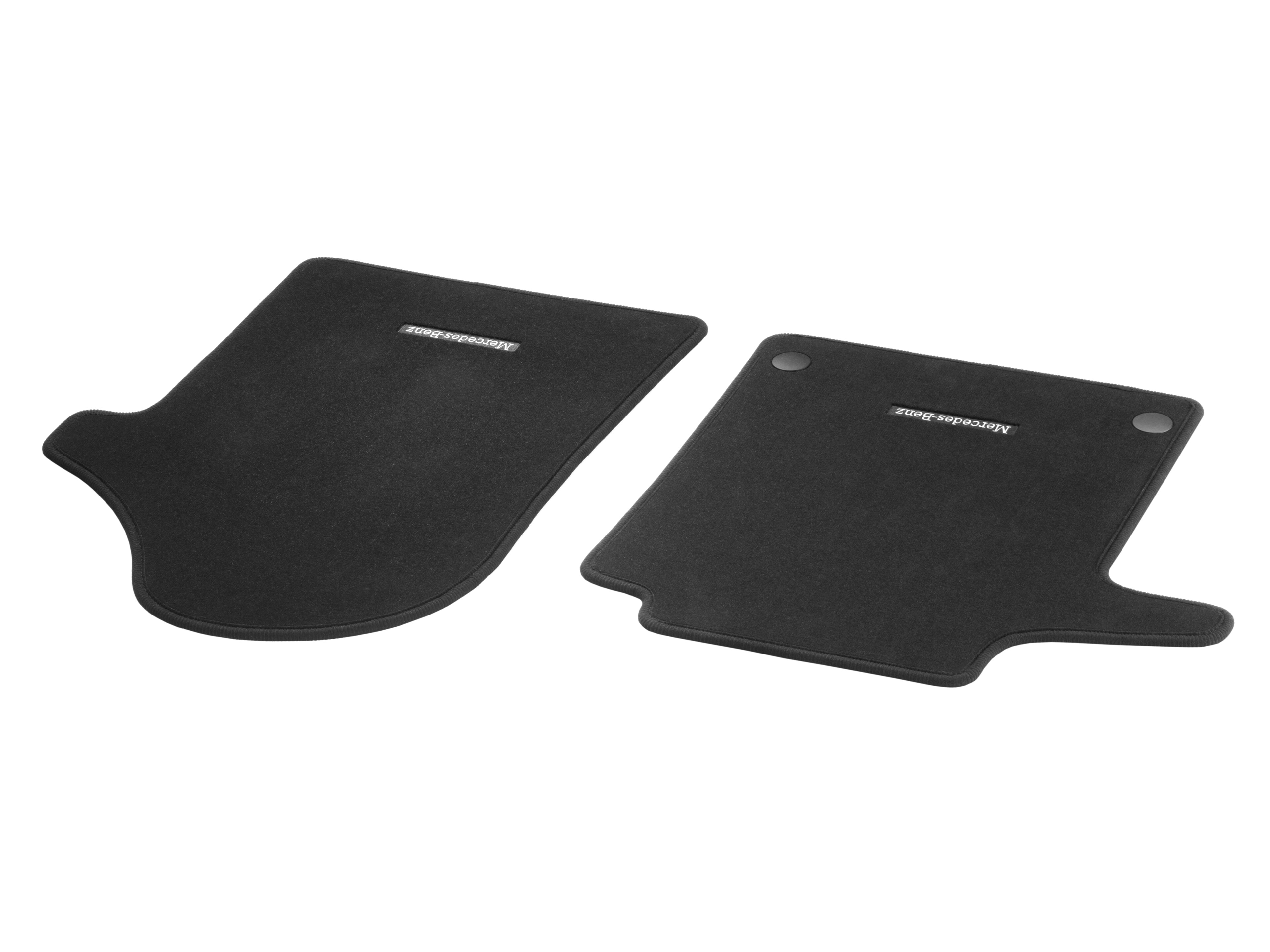 Velour floor mats Driver & front passenger's mat, Set of 2 - LHD, black