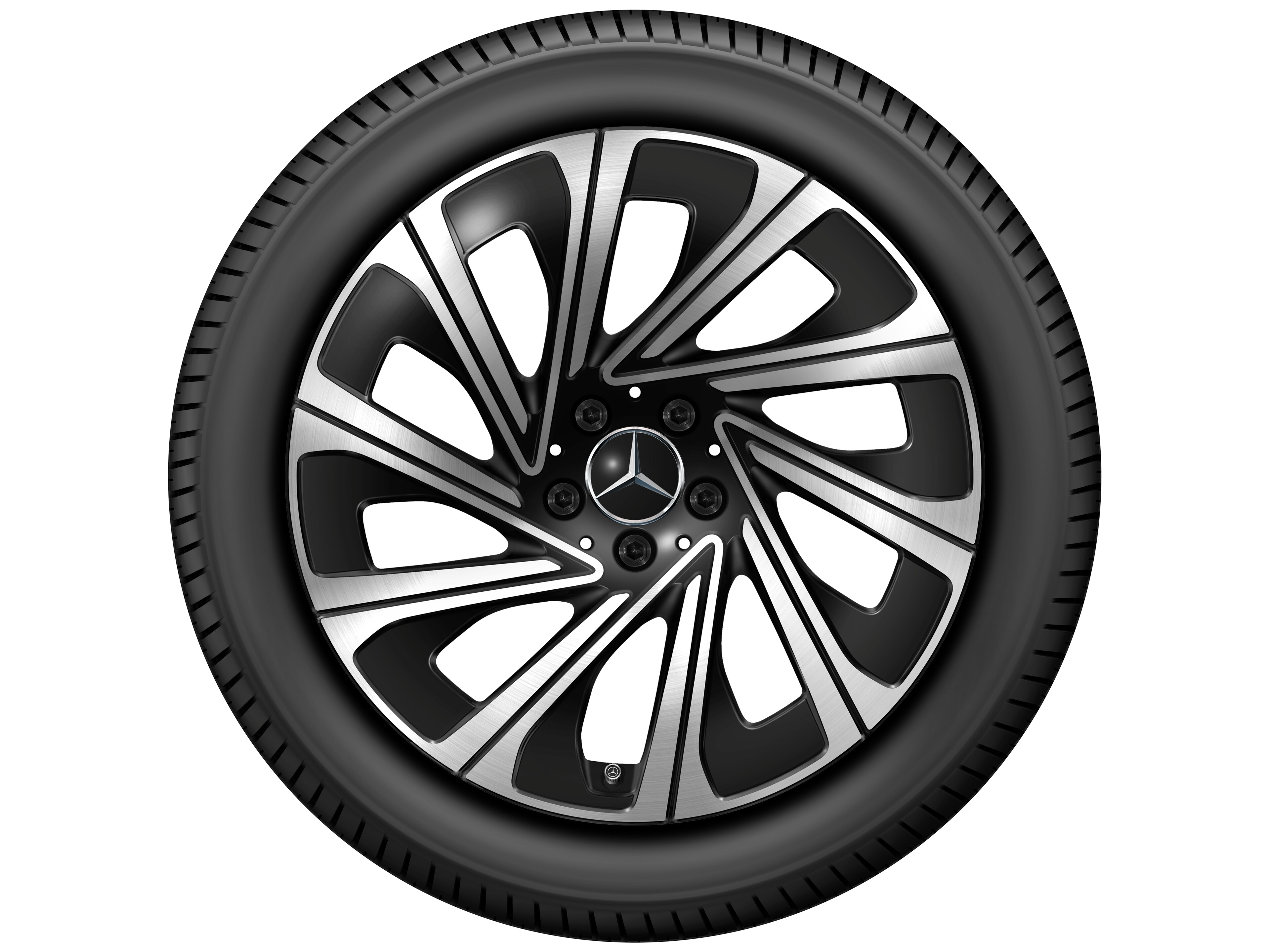 10-spoke wheel, Aero, 48.3 cm (19-inch) - 9,5 J x 19 ET 51, black, high-sheen