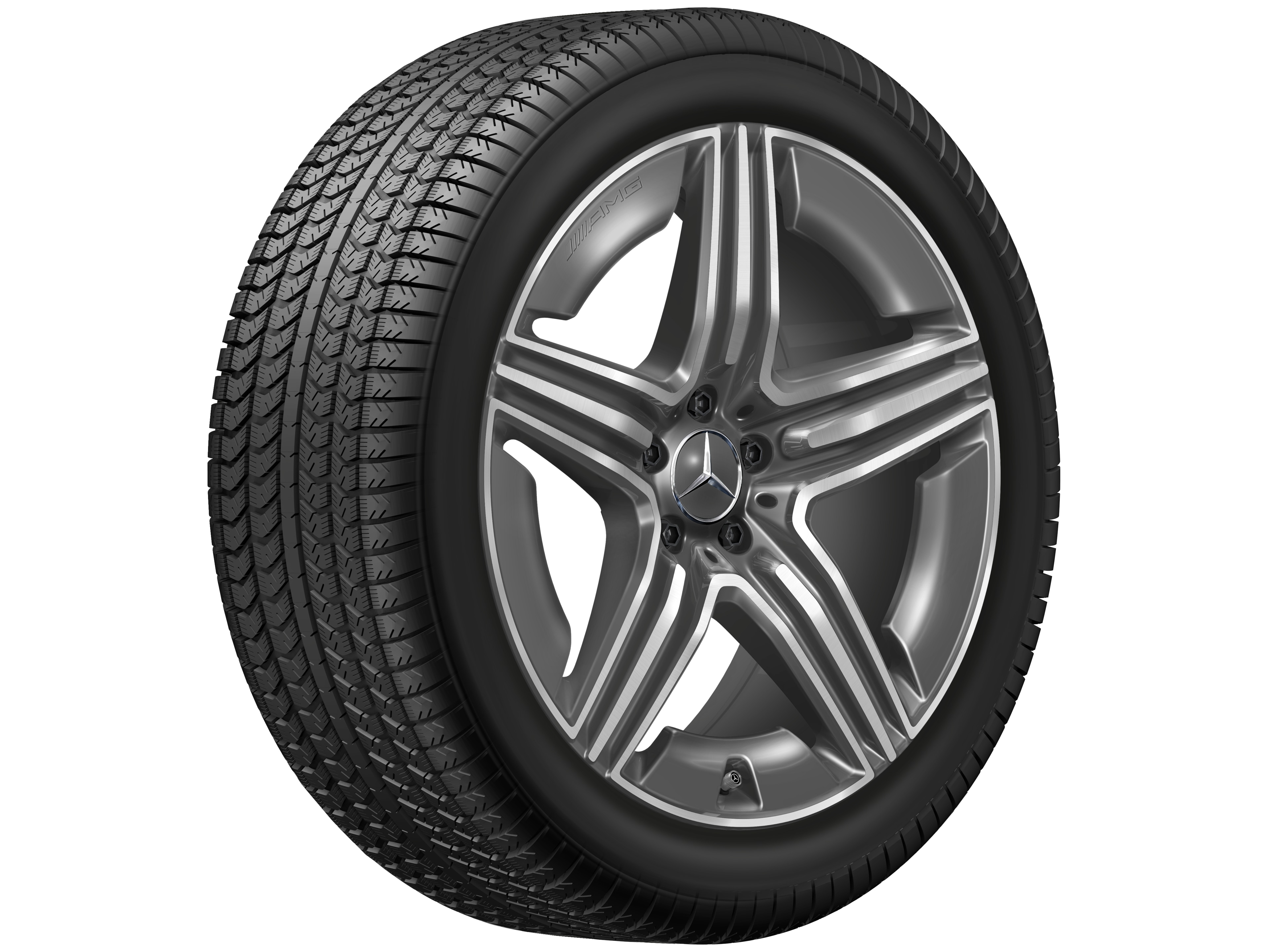 AMG 5-twin-spoke wheel, 50.8 cm (20-inch) - 9,5 J x 20 ET 35,5, tantalite grey, high-sheen