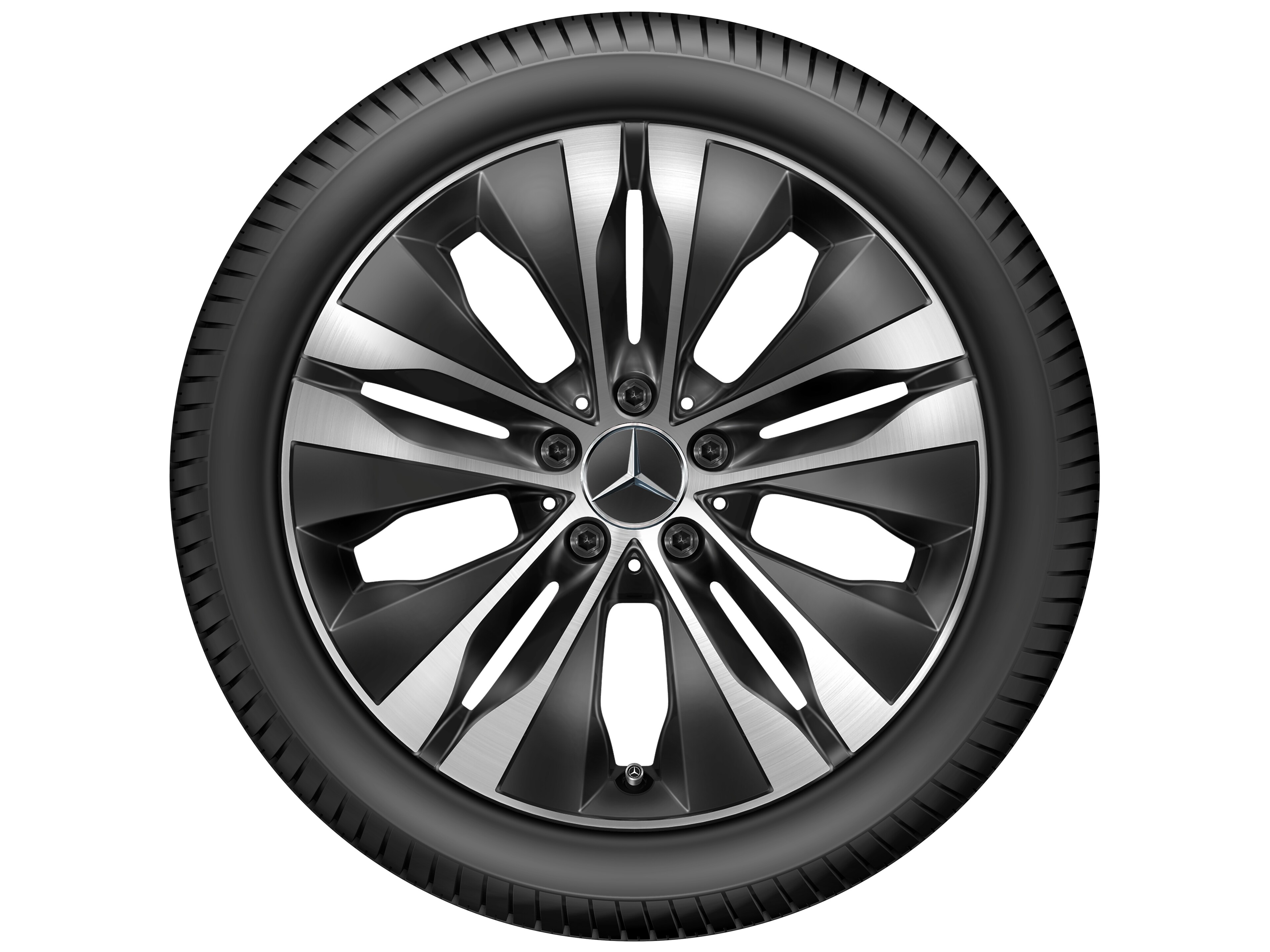 5-twin-spoke wheel, Aero, 45.7 cm (18-inch), High-sheen finish - 7,5 J x 18 ET 40, black, high-sheen
