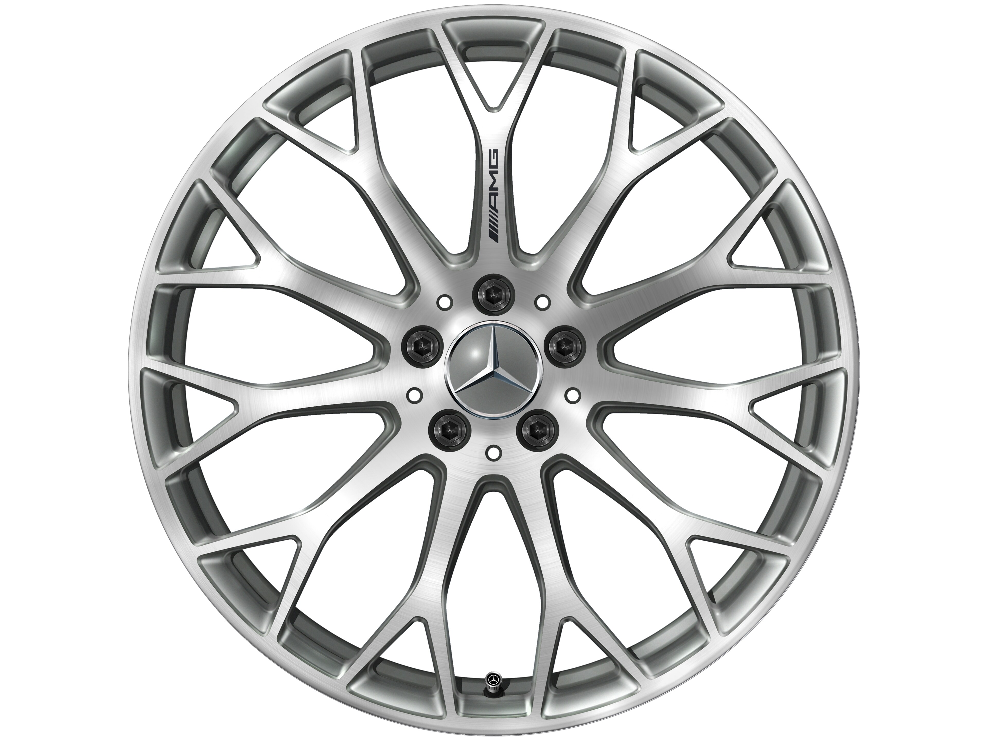 AMG forged wheel in cross-spoke design, 50.8 cm (20-inch) - 9,5 J x 20 ET 25,3, titanium grey