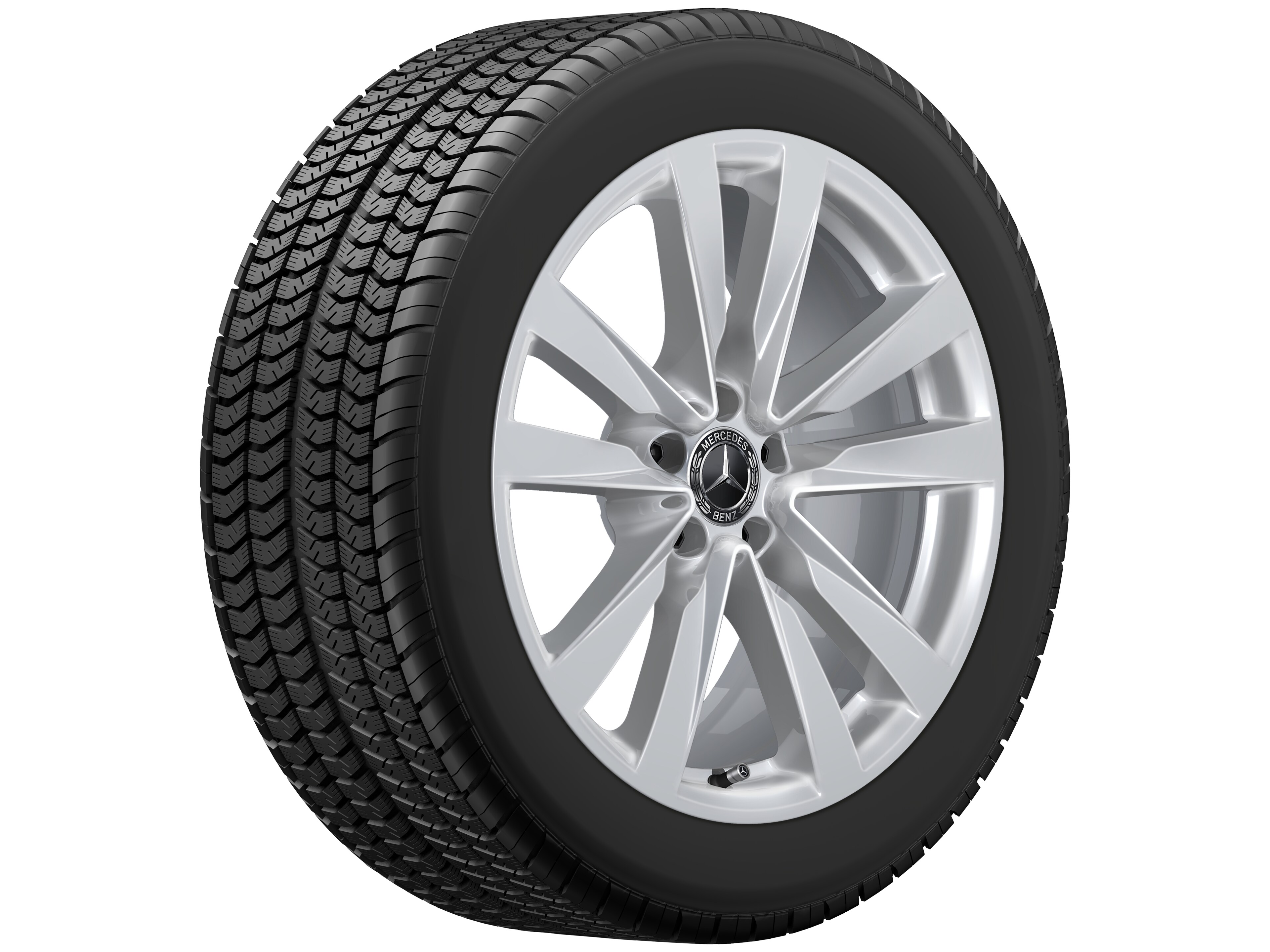 5-twin-spoke wheel, 48.3 cm (19-inch) - 10 J x 19 ET 48,1, vanadium silver, painted