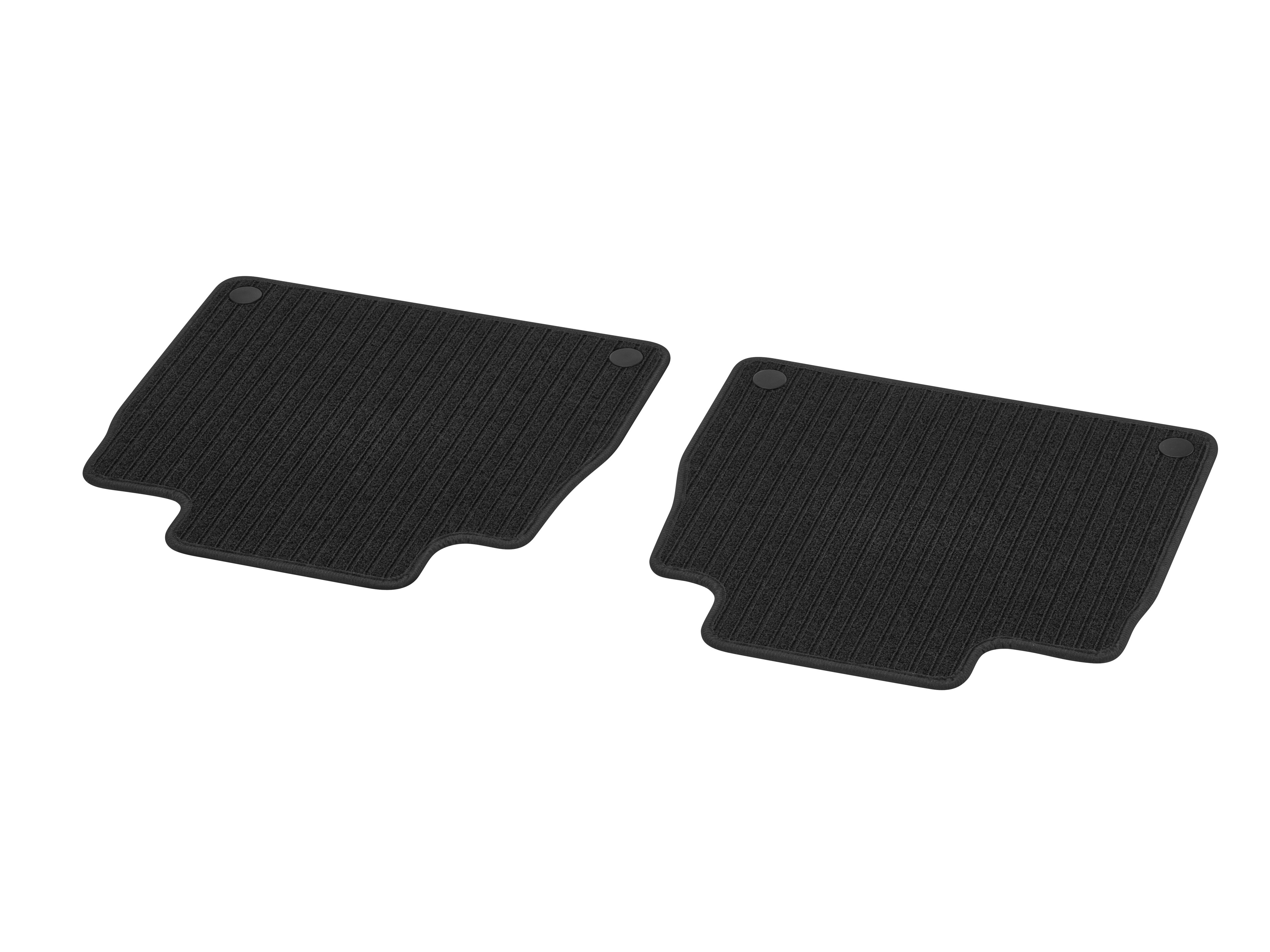 Ribbed mats, CLASSIC, Rear, Set of 2 - LHD/RHD, black
