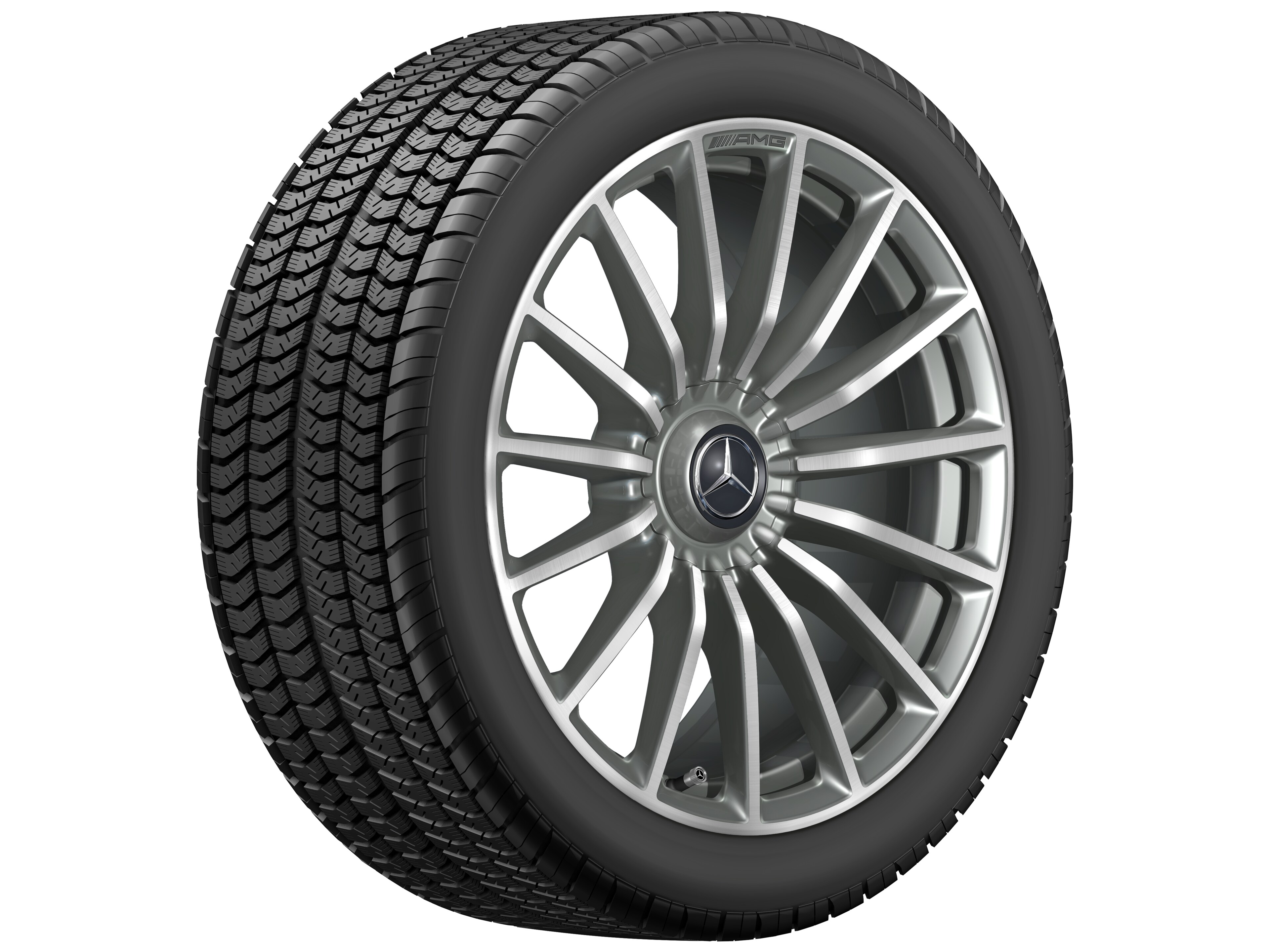 AMG multi-spoke wheel, 50.8 cm (20-inch) - 9,5 J x 20 ET 25,1, titanium grey, high-sheen