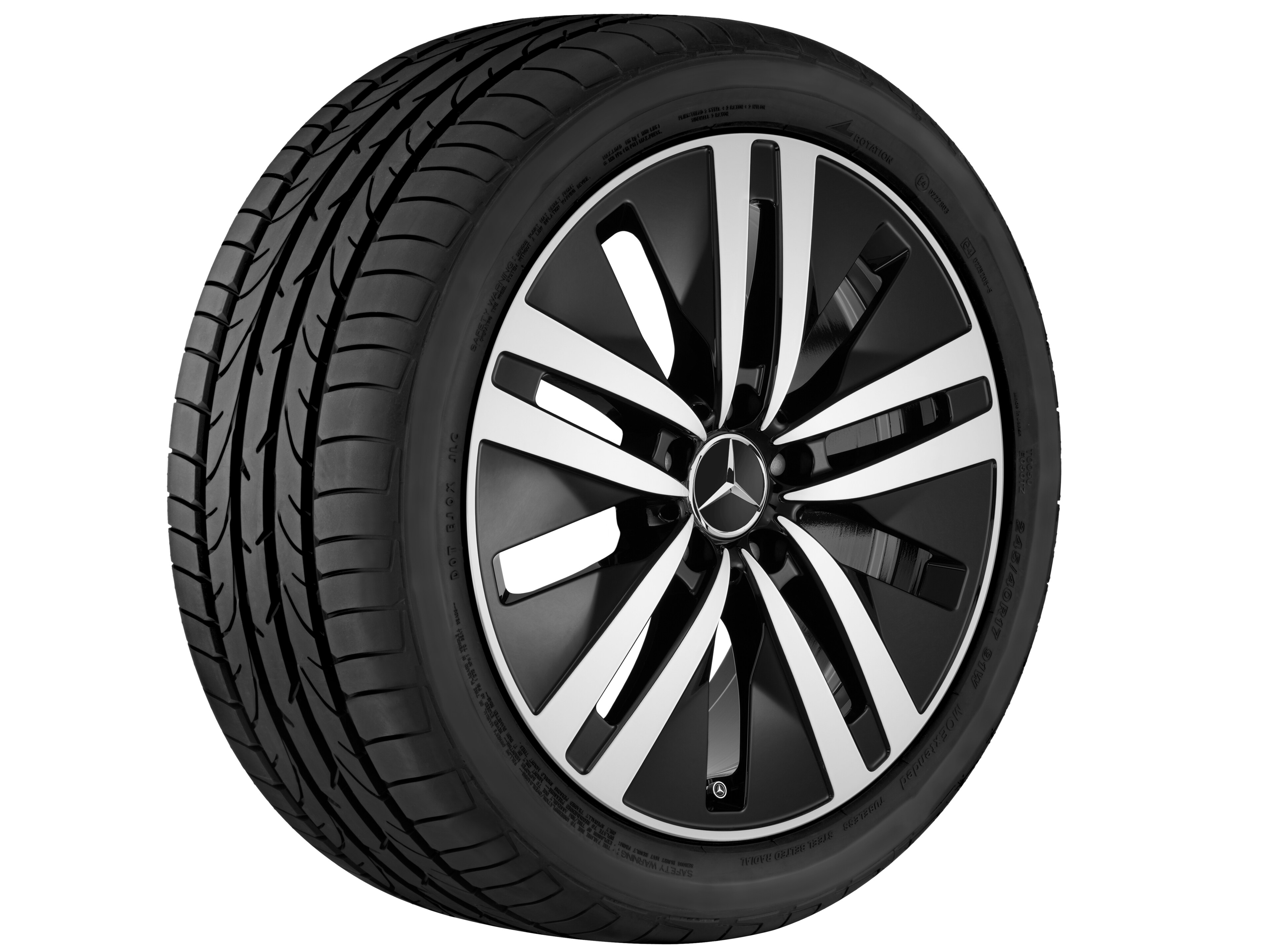 5-twin-spoke wheel, 45.7 cm (18-inch) - 8 J x 18 ET 41, black, high-sheen