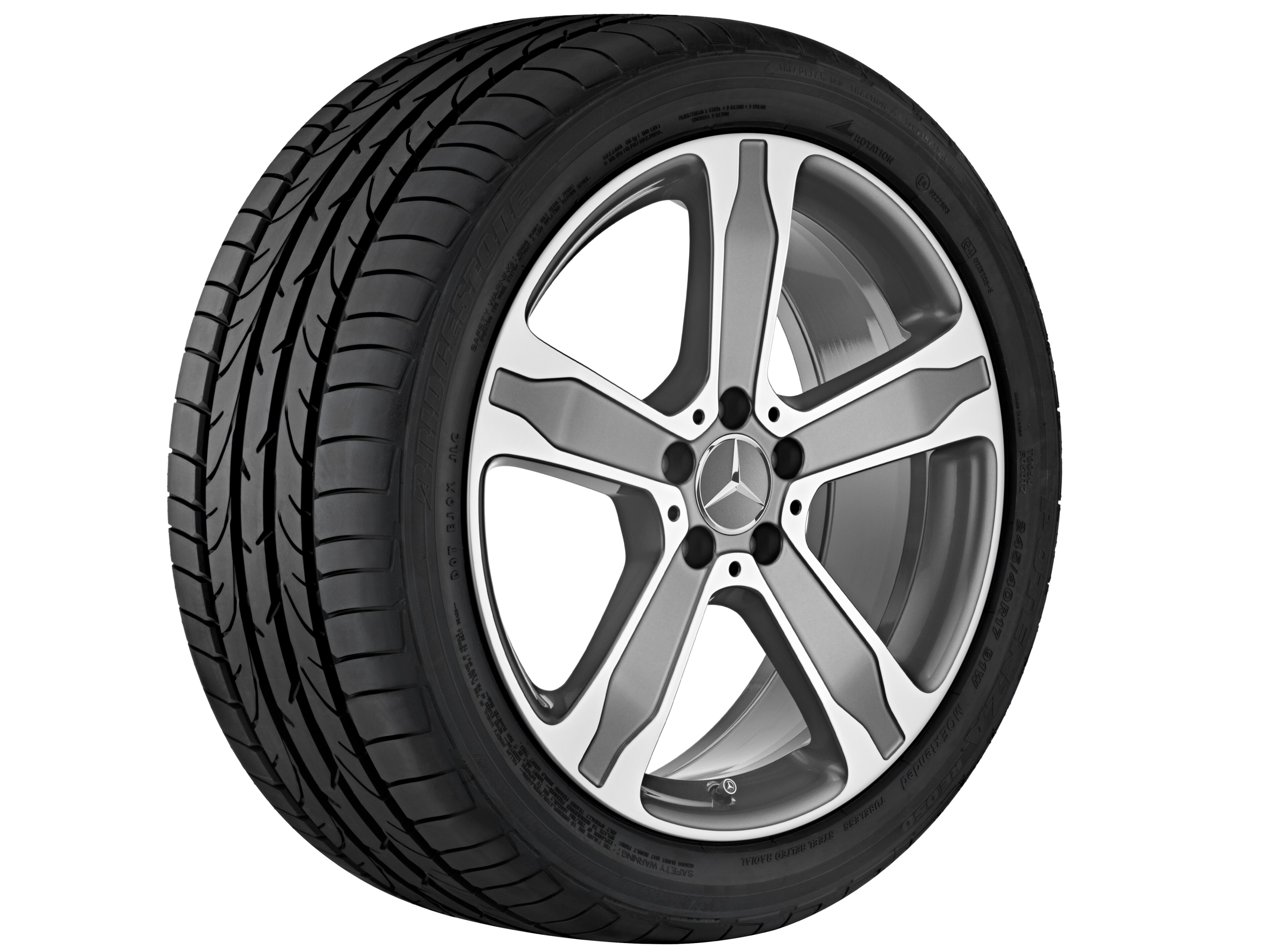 5-spoke wheel, 48.3 cm (19-inch), High-sheen finish - 8 J x 19 ET 43,5, tremolite metallic, high-sheen