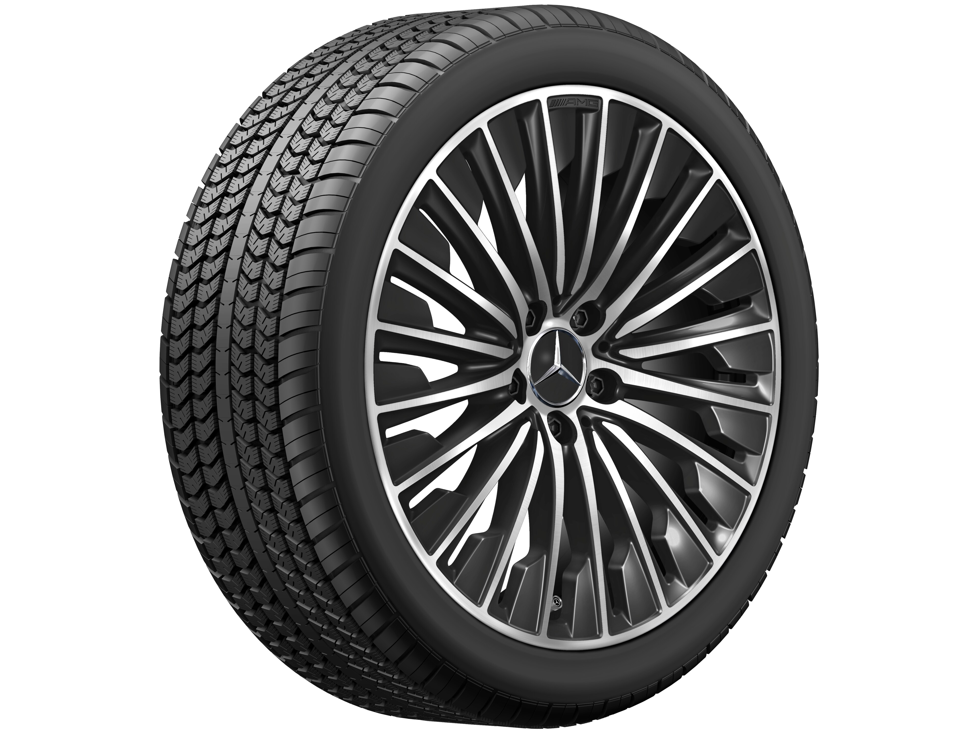 AMG multi-spoke wheel, 48.3 cm (19-inch) - 9 J x 19 ET 60,6, black, high-sheen
