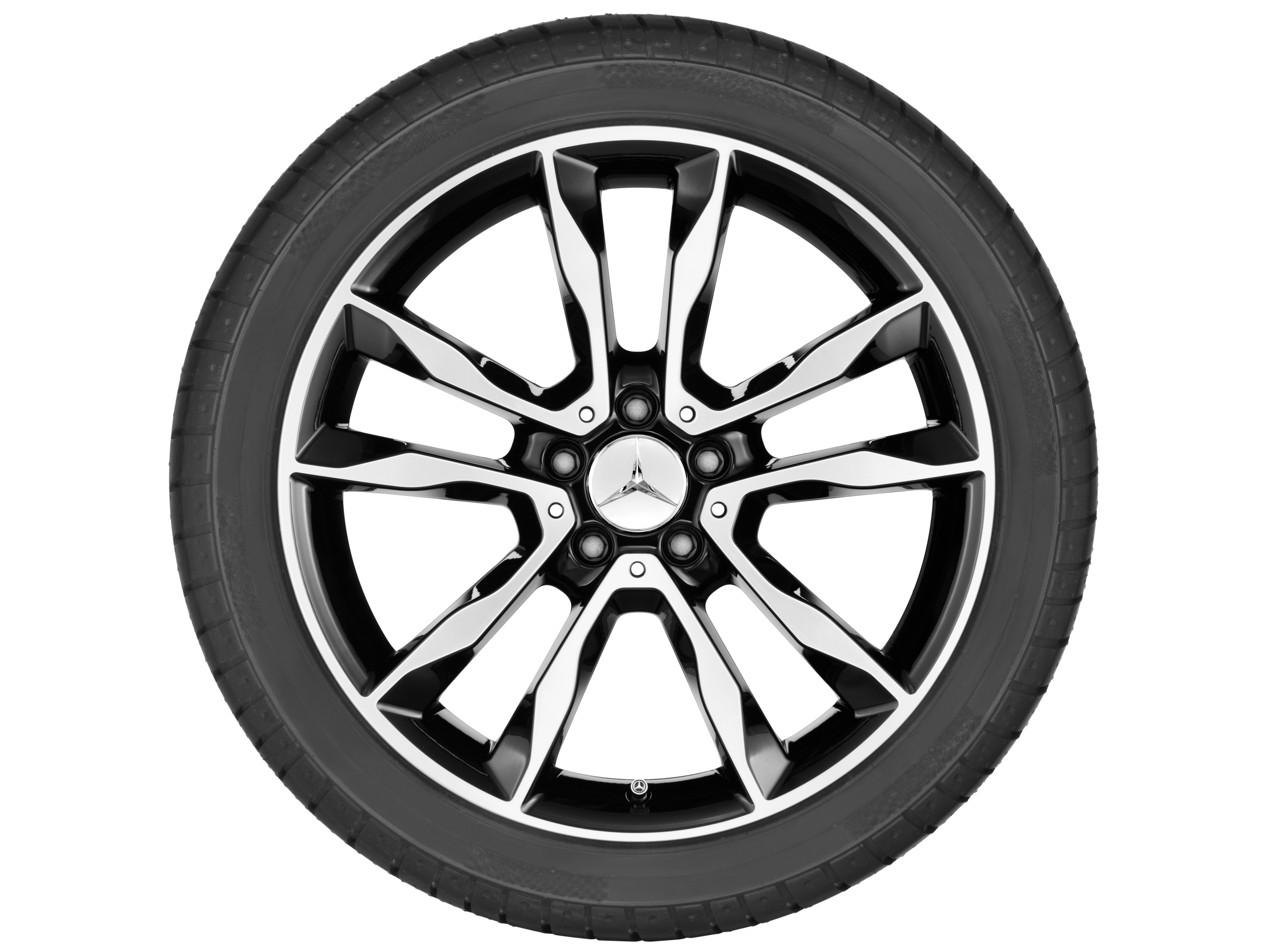 5-twin-spoke wheel, 48.3 cm (19-inch), High-sheen finish - 8 J x 19 ET 43,5, black, high-sheen