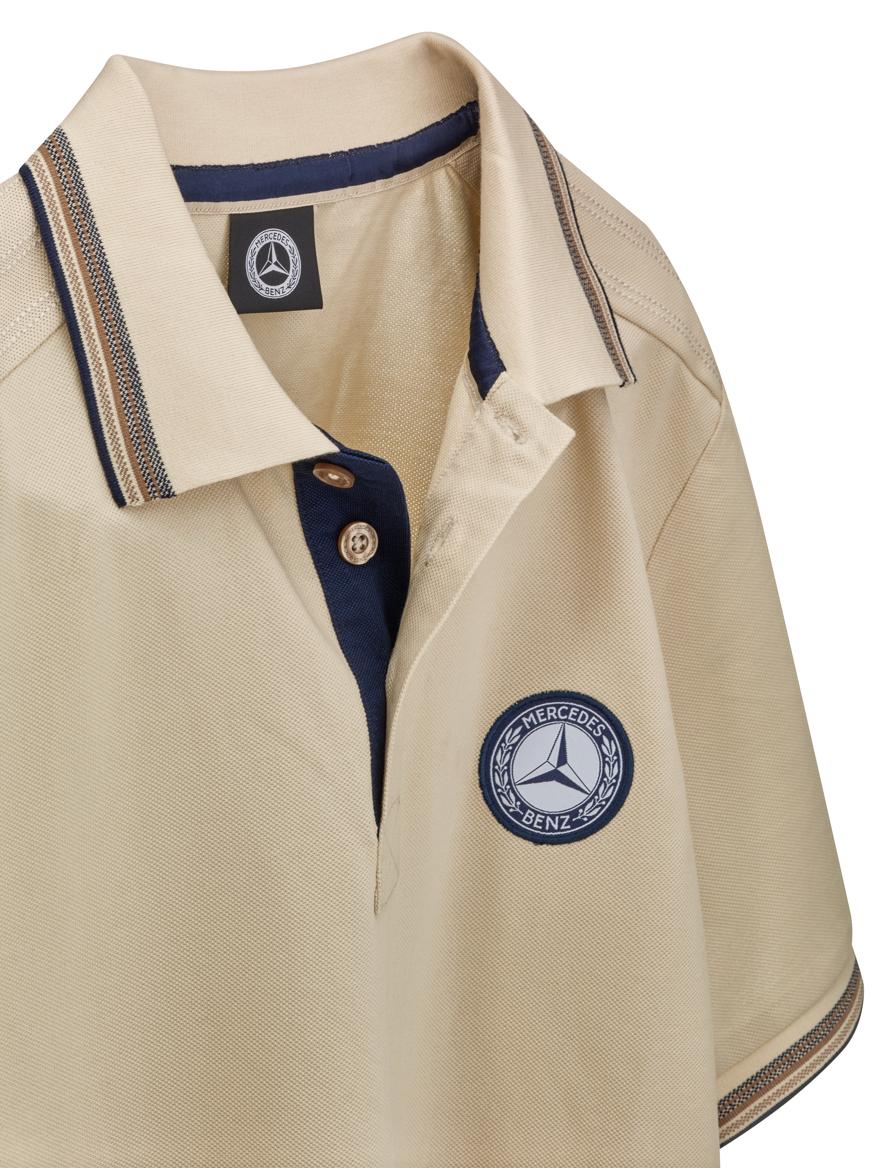 Poloshirt Herren - creme, S