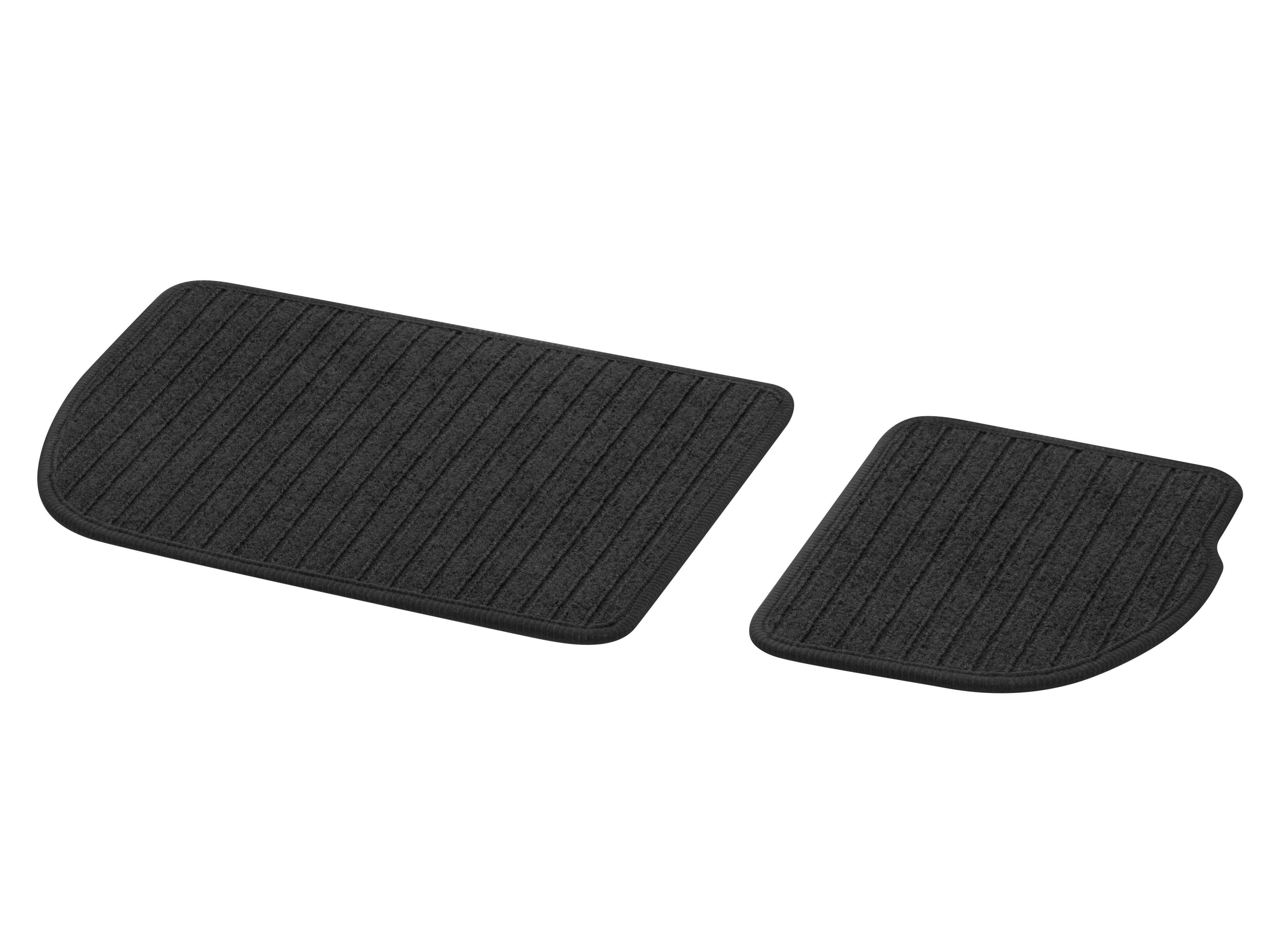 Ribbed mats, CLASSIC, 3rd row of seats, Set of 2 - LHD/RHD, black