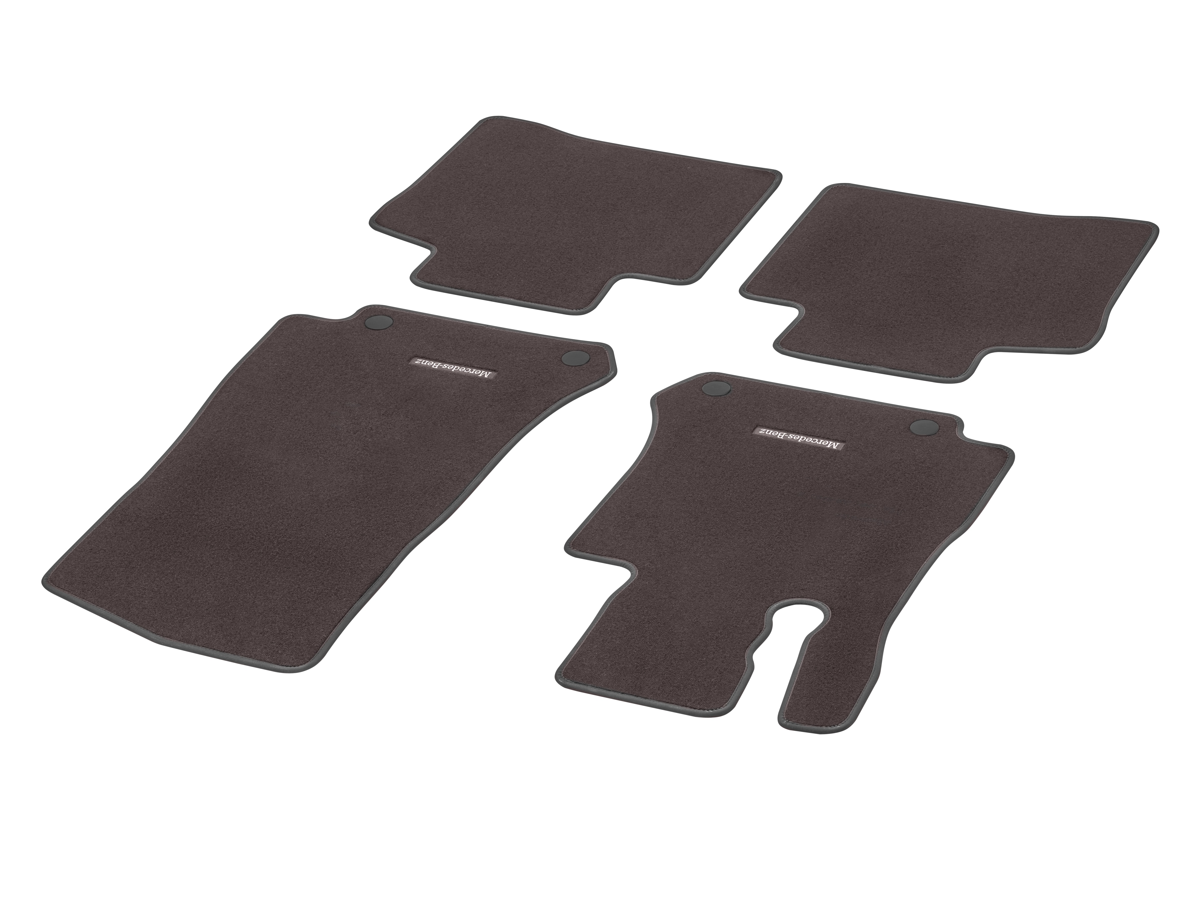 Velour floor mats CLASSIC, Set, Set of 4 - LHD, espresso brown