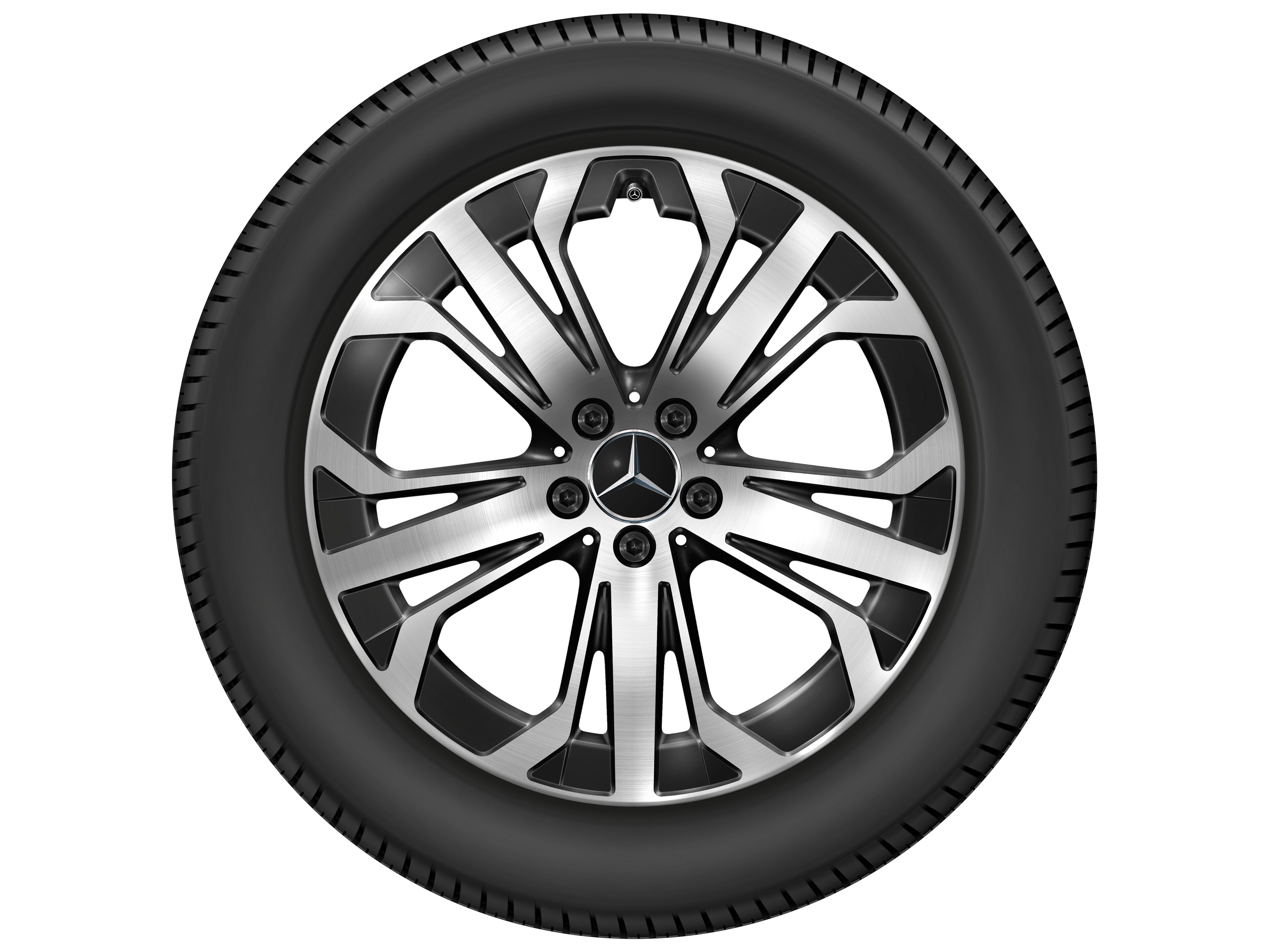5-triple-spoke wheel, 48.3 cm (19-inch), High-sheen finish - 8 J x 19 ET 32,5, black, high-sheen