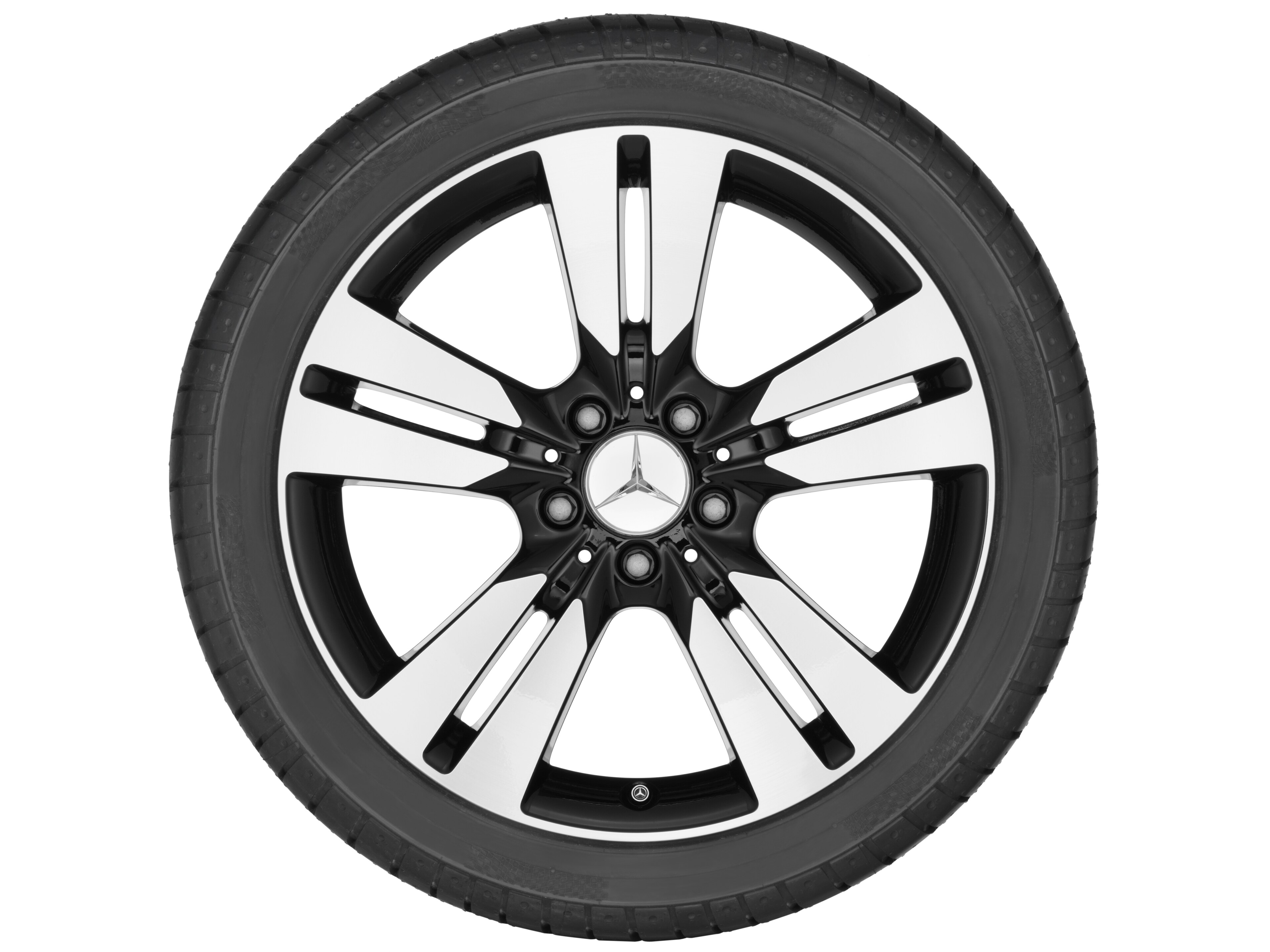 5-twin-spoke wheel, 45.7 cm (18-inch) - 7,5 J x 18 ET 52, black, high-sheen