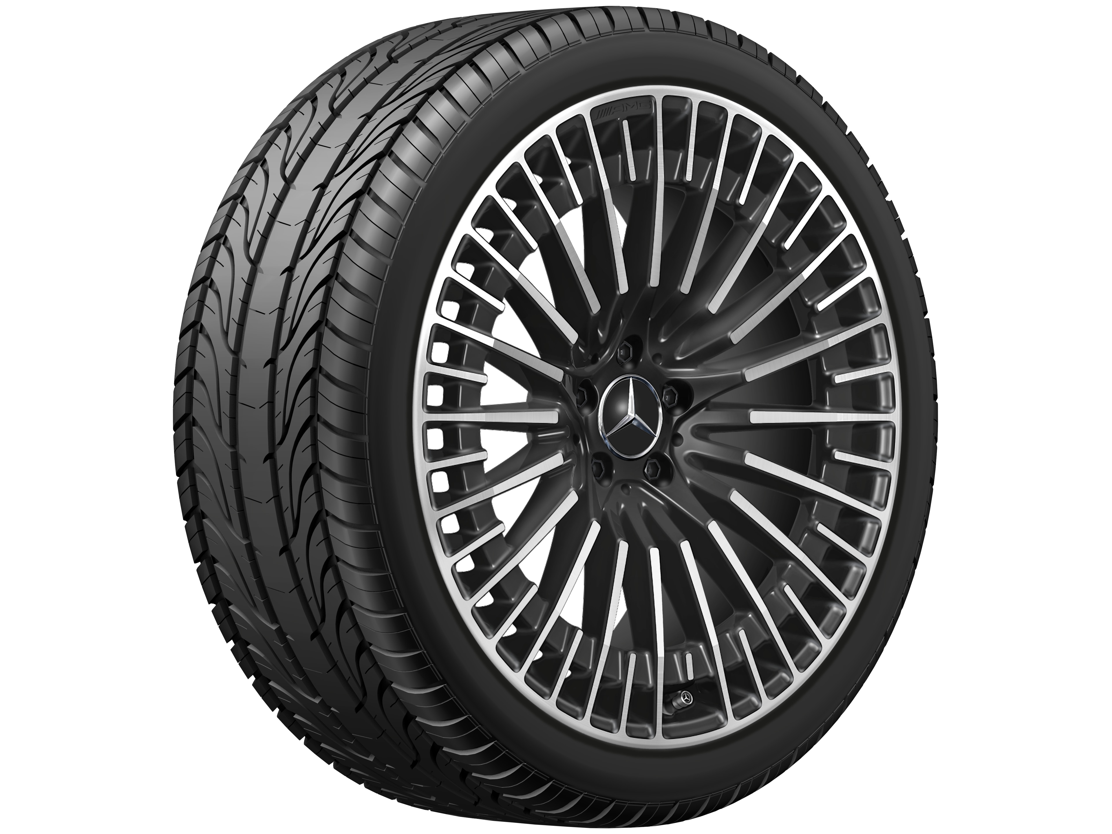 AMG multi-spoke wheel, 53.3 cm (21-inch) - 9,5 J x 21 ET 41,5, black, high-sheen