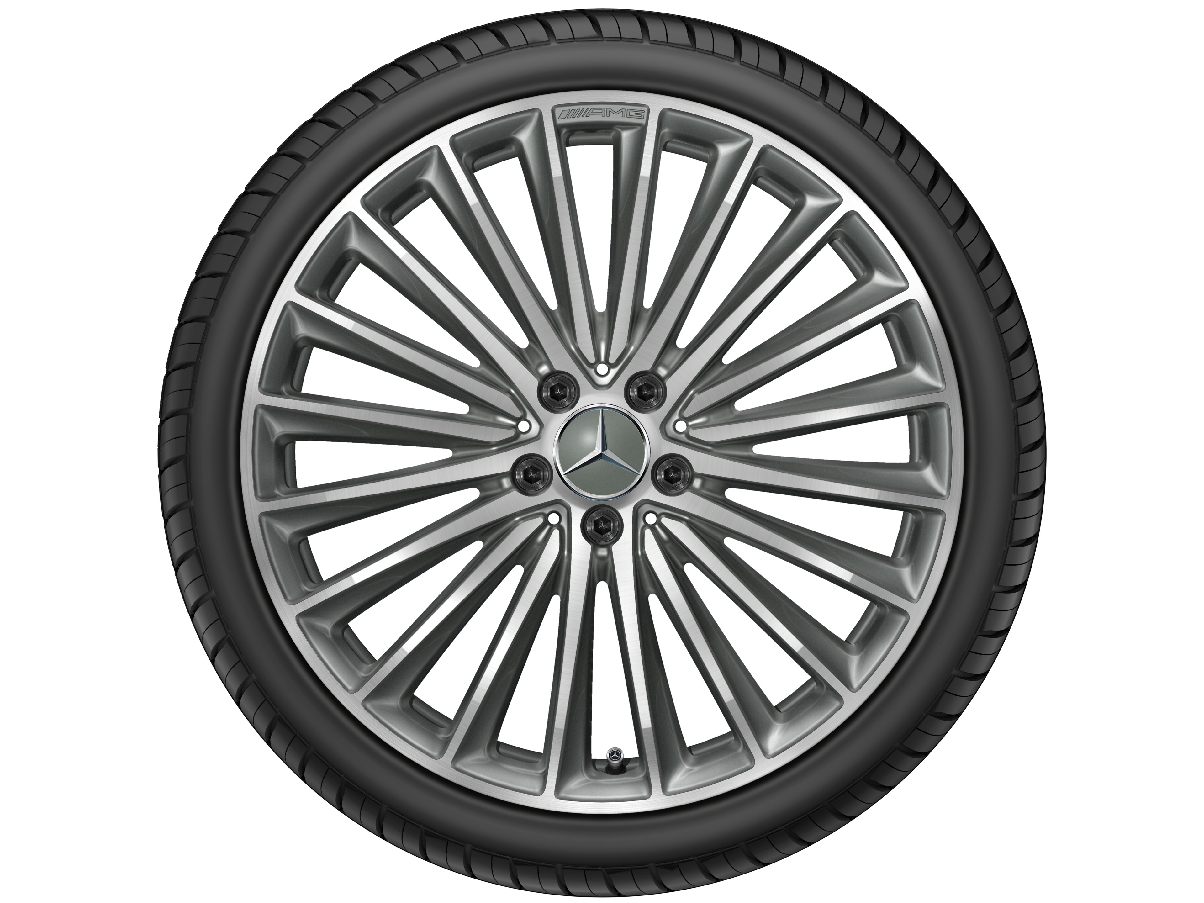AMG multi-spoke wheel, 50.8 cm (20-inch) - 8 J x 20 ET 33, titanium grey, high-sheen