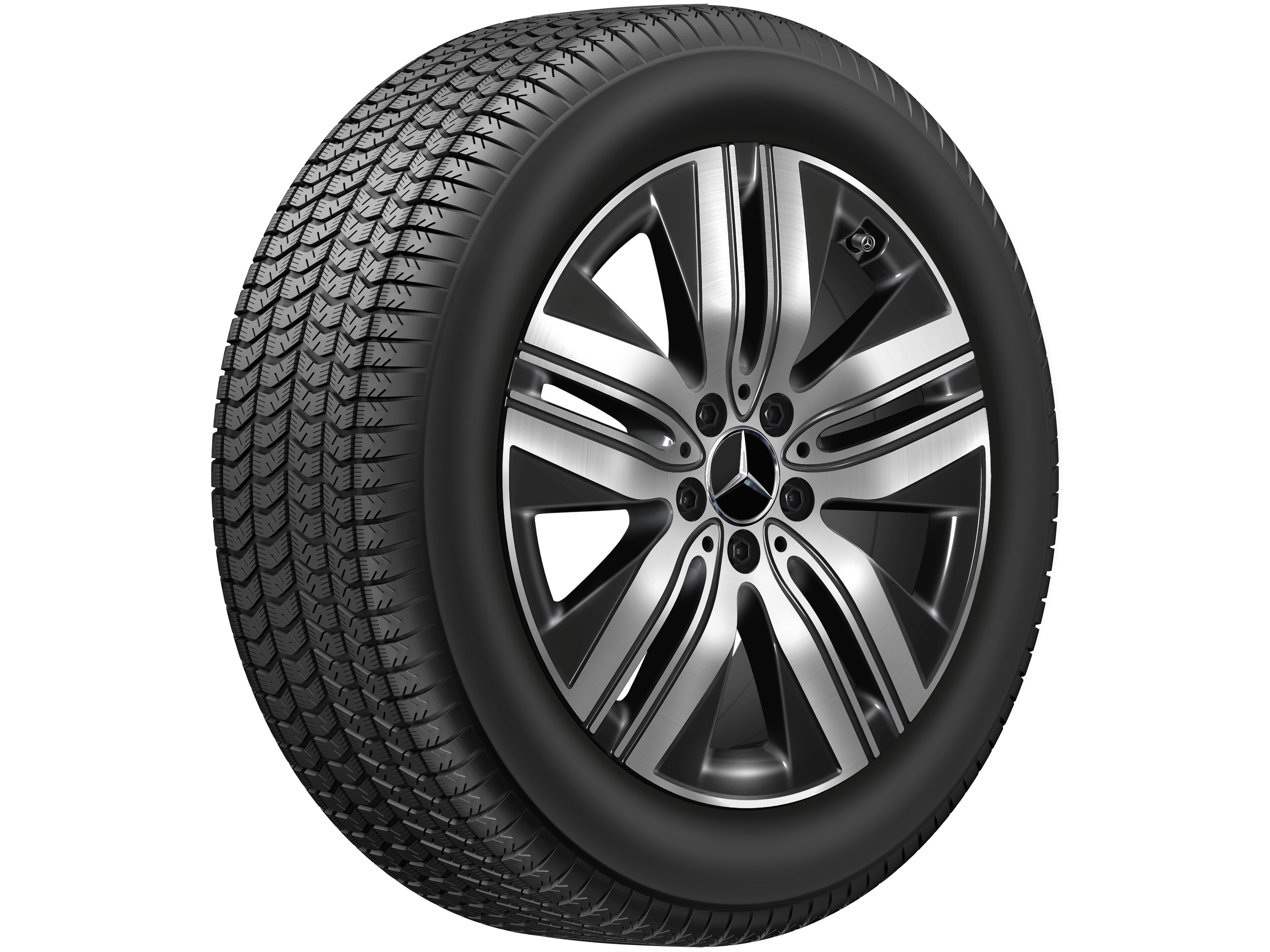 5-twin-spoke wheel, Aero, 45.7 cm (18-inch), High-sheen finish - 7,5 J x 18 ET 53,5, black, high-sheen