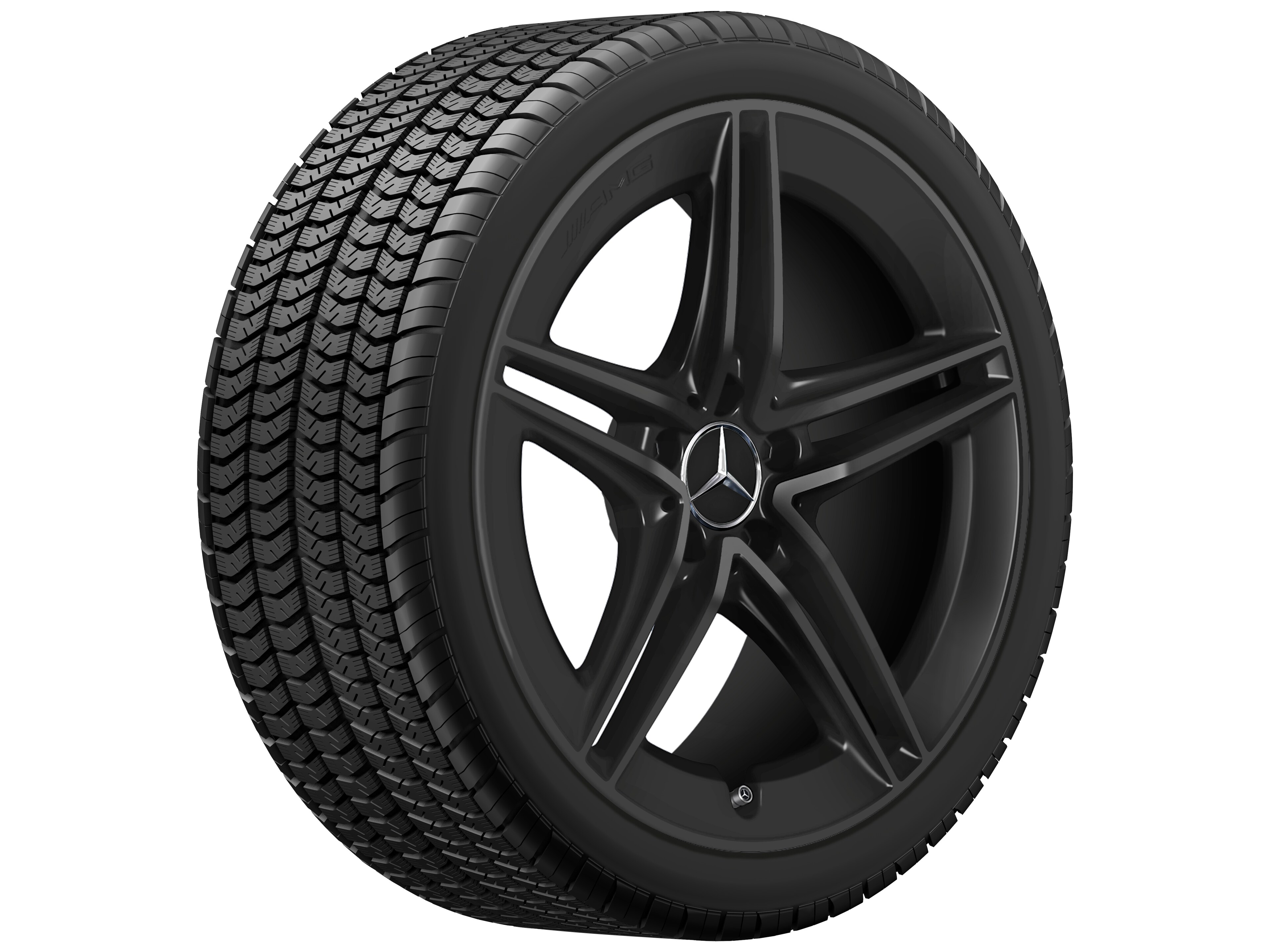AMG 5-twin-spoke wheel, 48.3 cm (19-inch) - 8,5 J x 19 ET 46, matt black