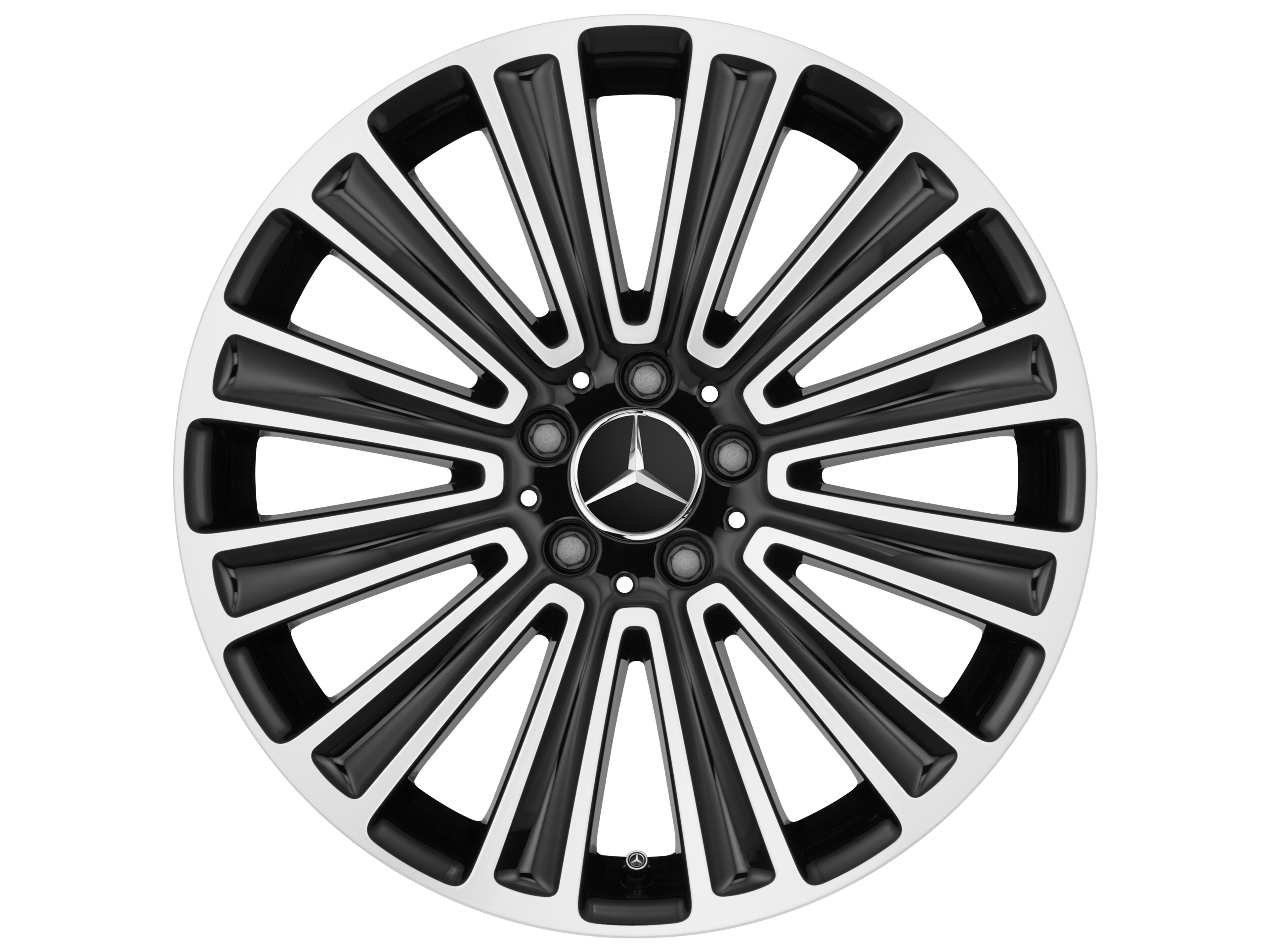 12-spoke wheel, 48.3 cm (19-inch), High-sheen finish - 8 J x 19 ET 38, black, high-sheen
