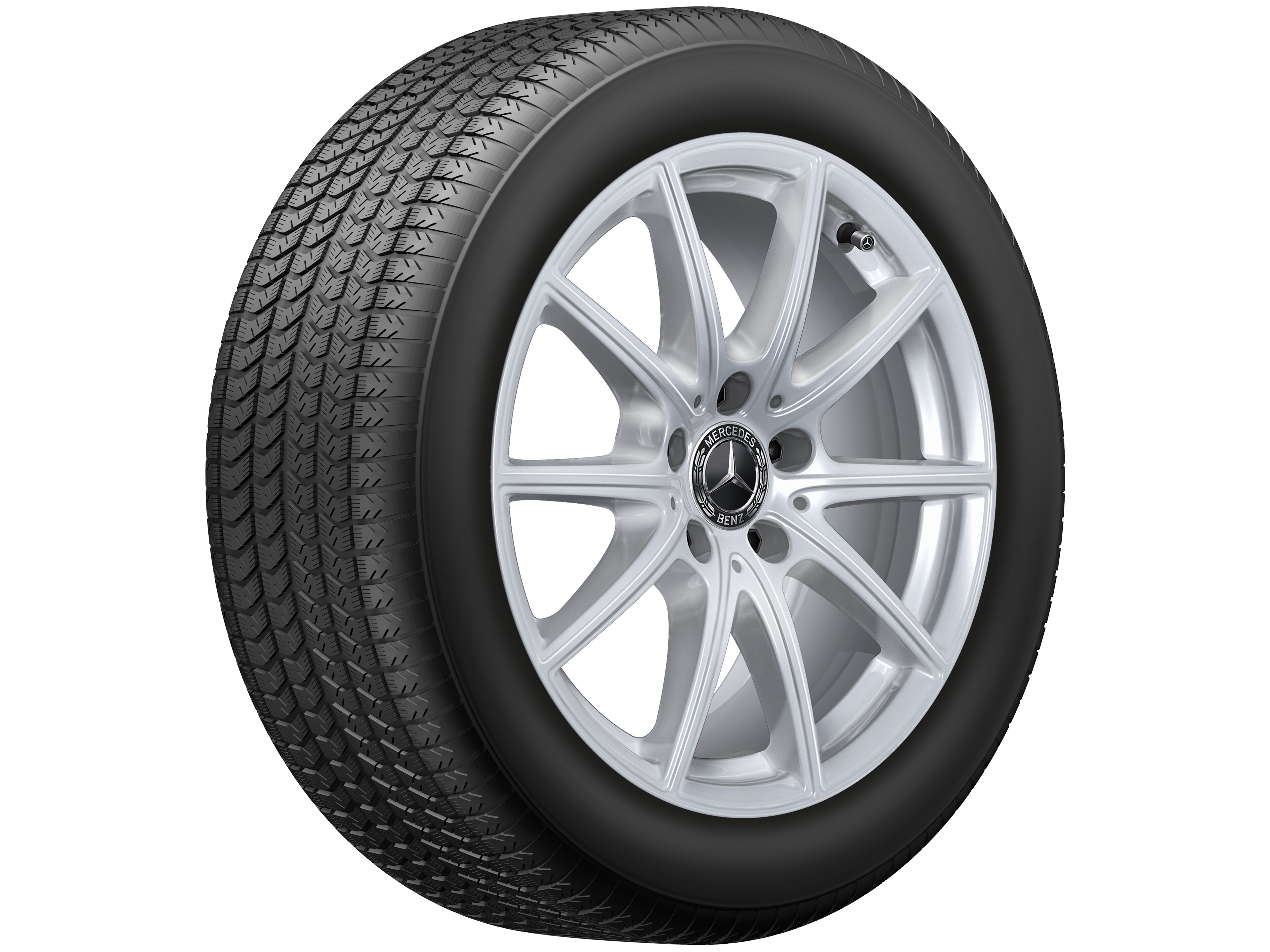 10-spoke wheel, 43.2 cm (17-inch) - 7 J x 17 ET 44,5, vanadium silver