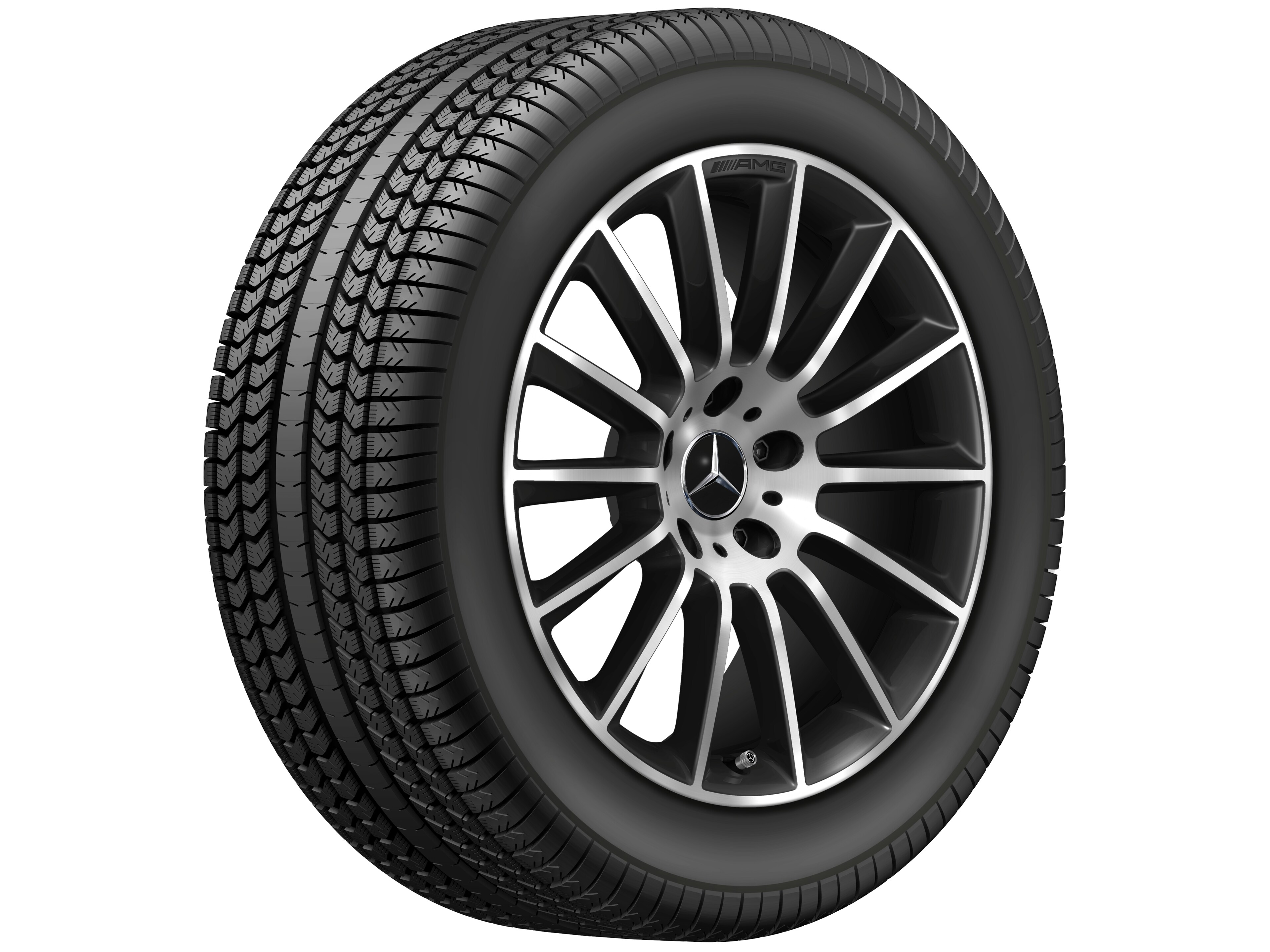 AMG multi-spoke wheel, 50.8 cm (20-inch) - 8,5 J x 20 ET 32, black, high-sheen