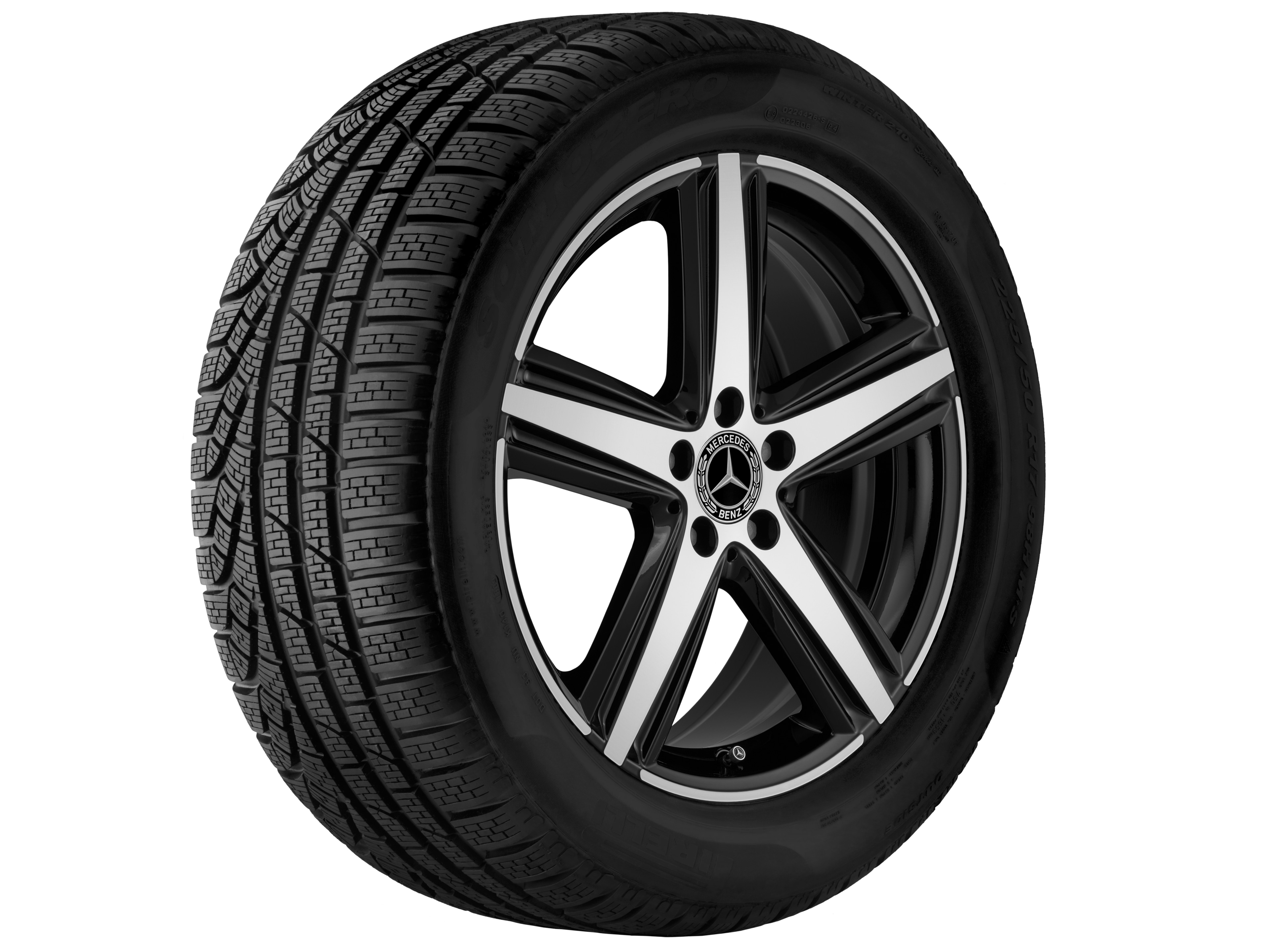 5-spoke wheel, 48.3 cm (19-inch), High-sheen finish - 7,5 J x 19 ET 49, black, high-sheen