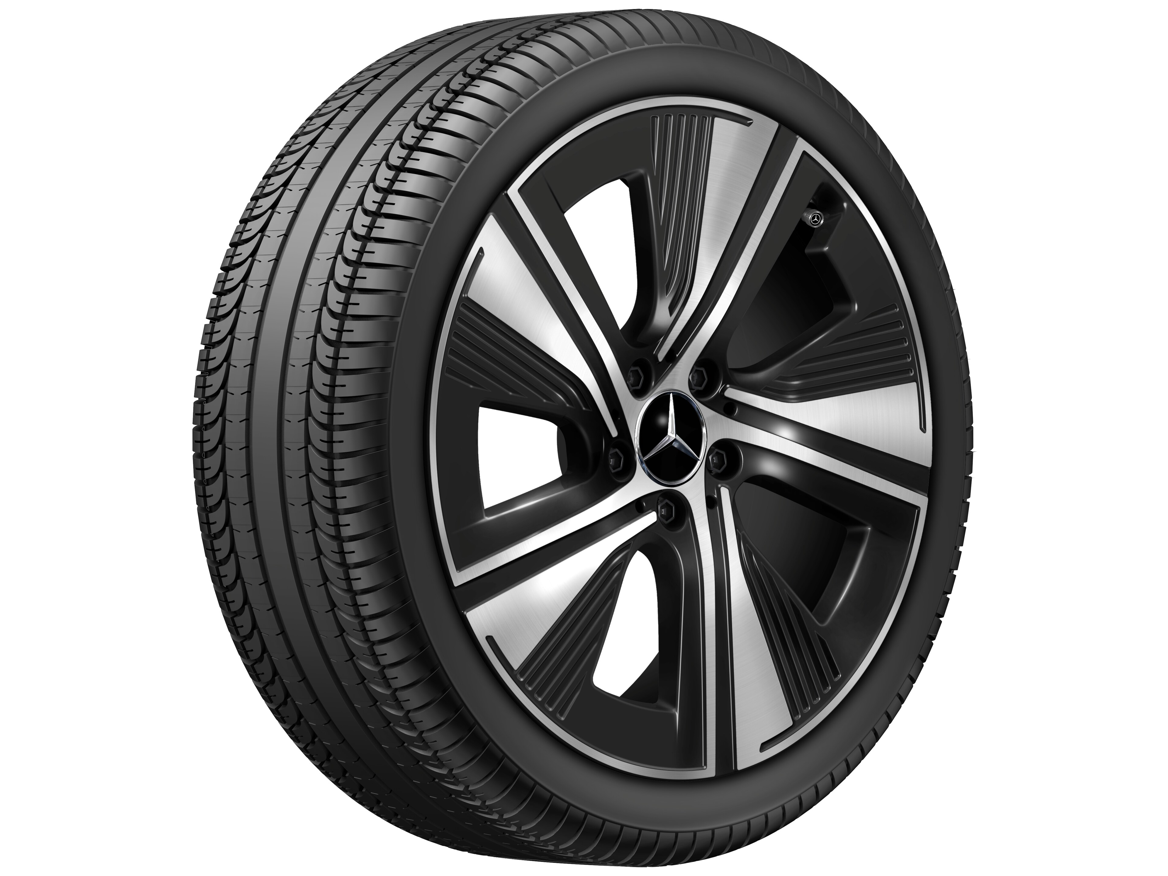 5-hole wheel, Aero, 48.3 cm (19-inch) - 9 J x 19 ET 66, black, high-sheen