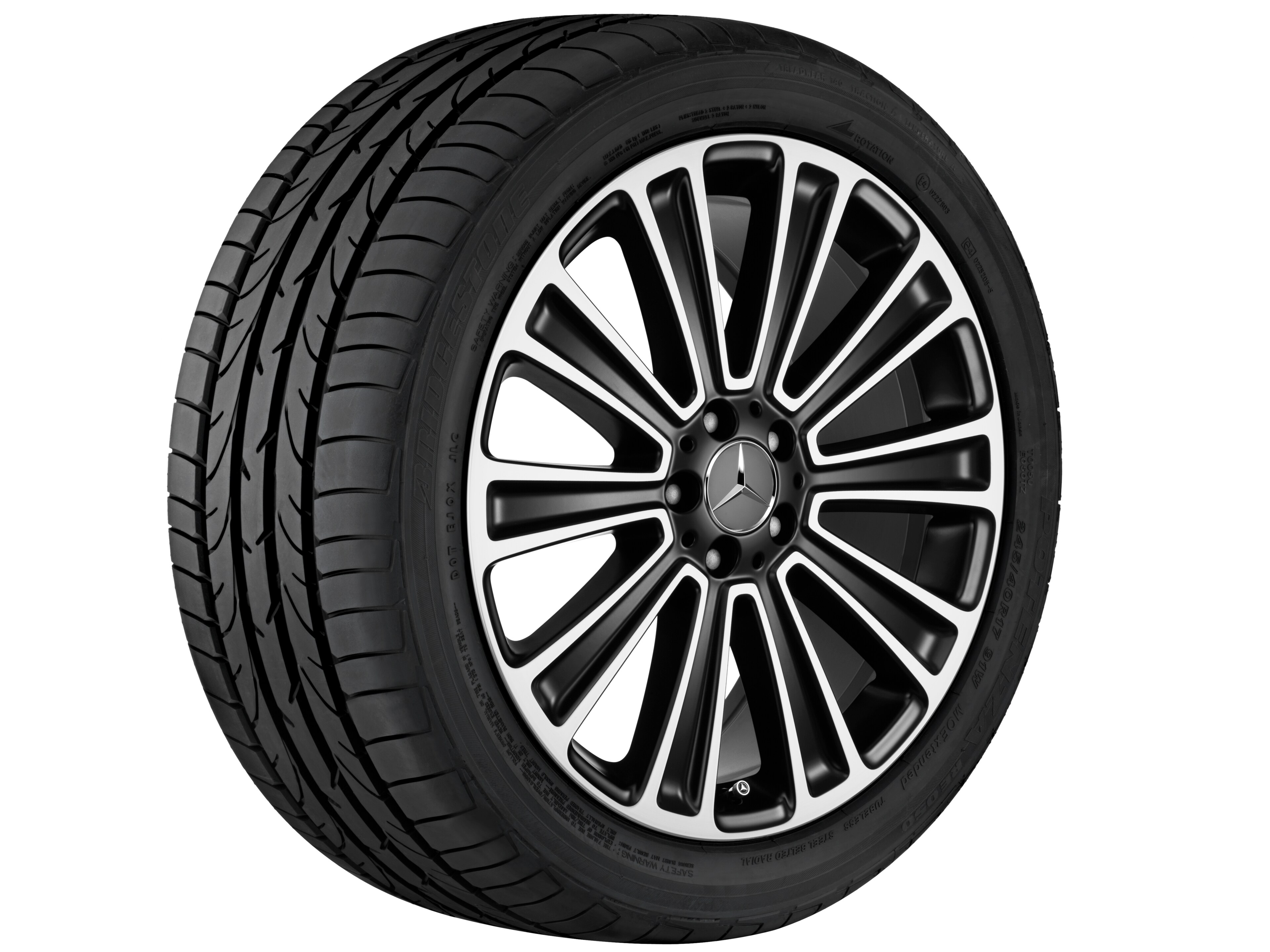 10-spoke wheel, 50.8 cm (20-inch), High-sheen finish - 9 J x 20 ET 57, matt black, high-sheen
