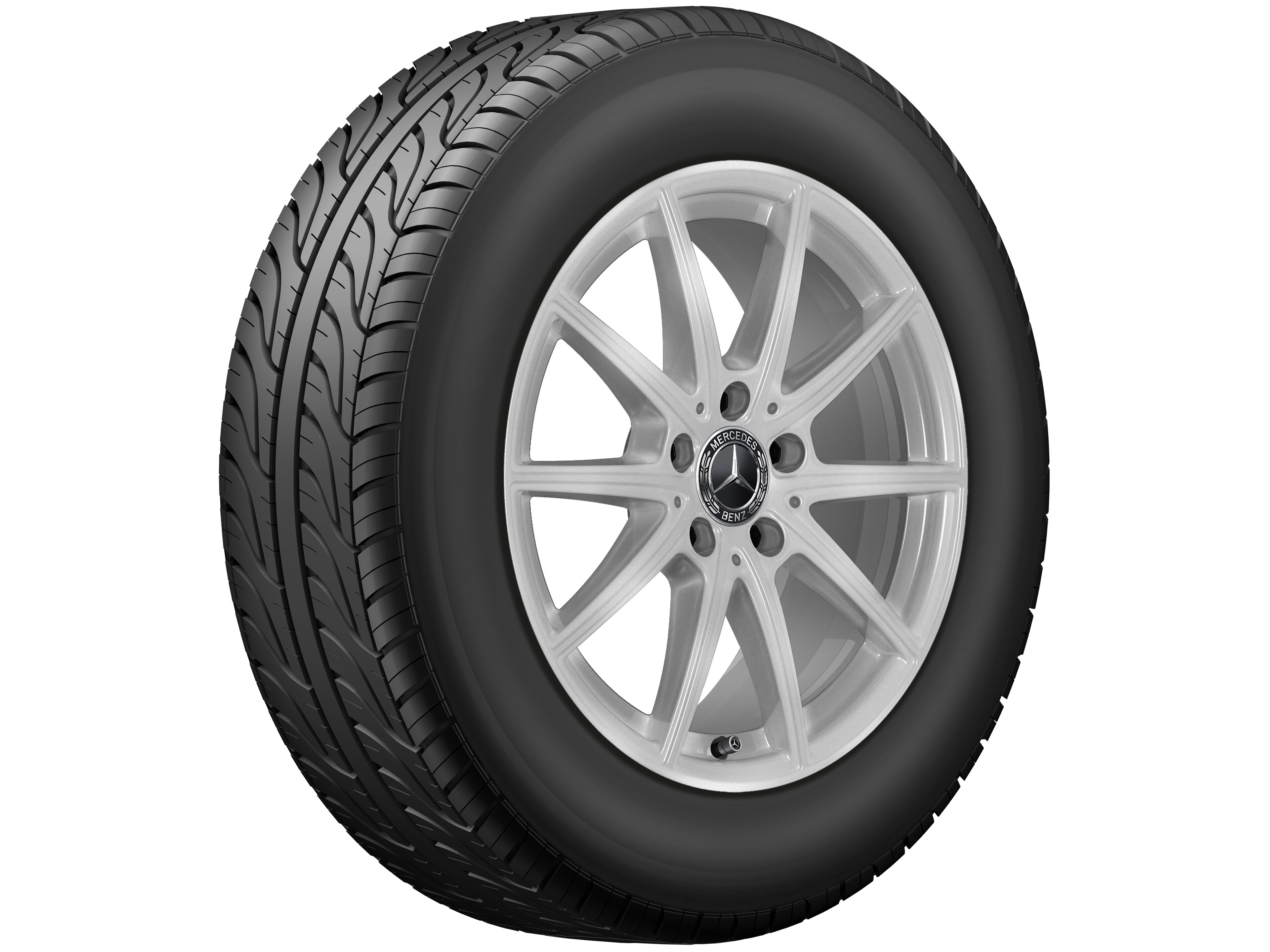 10-spoke wheel, 43.2 cm (17-inch) - 6,5 J x 17 ET 44, vanadium silver, painted