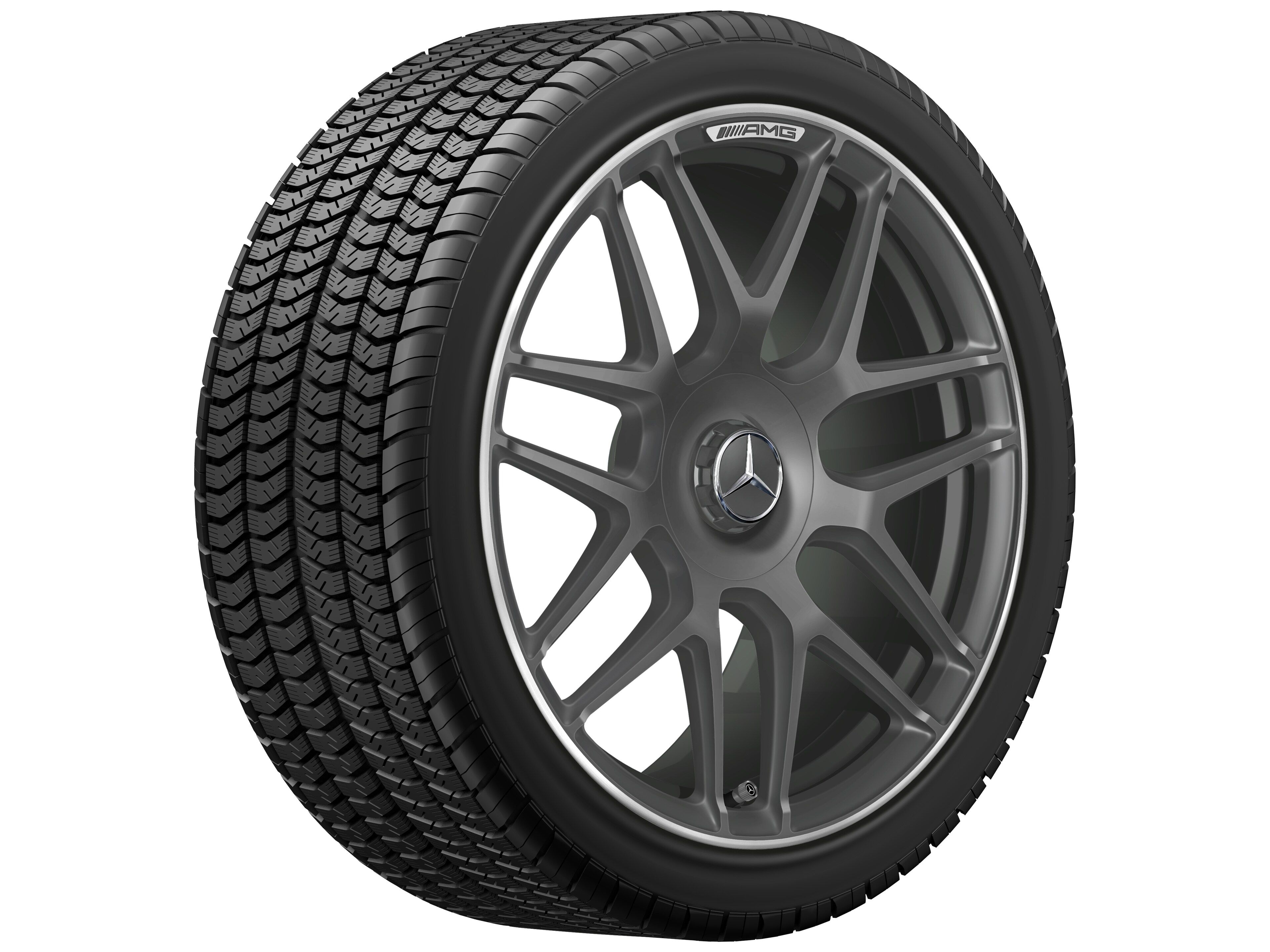 AMG forged wheel in cross-spoke design, 48.3 cm (19-inch) - 9 J x 19 ET 52, tantalite grey, high-sheen