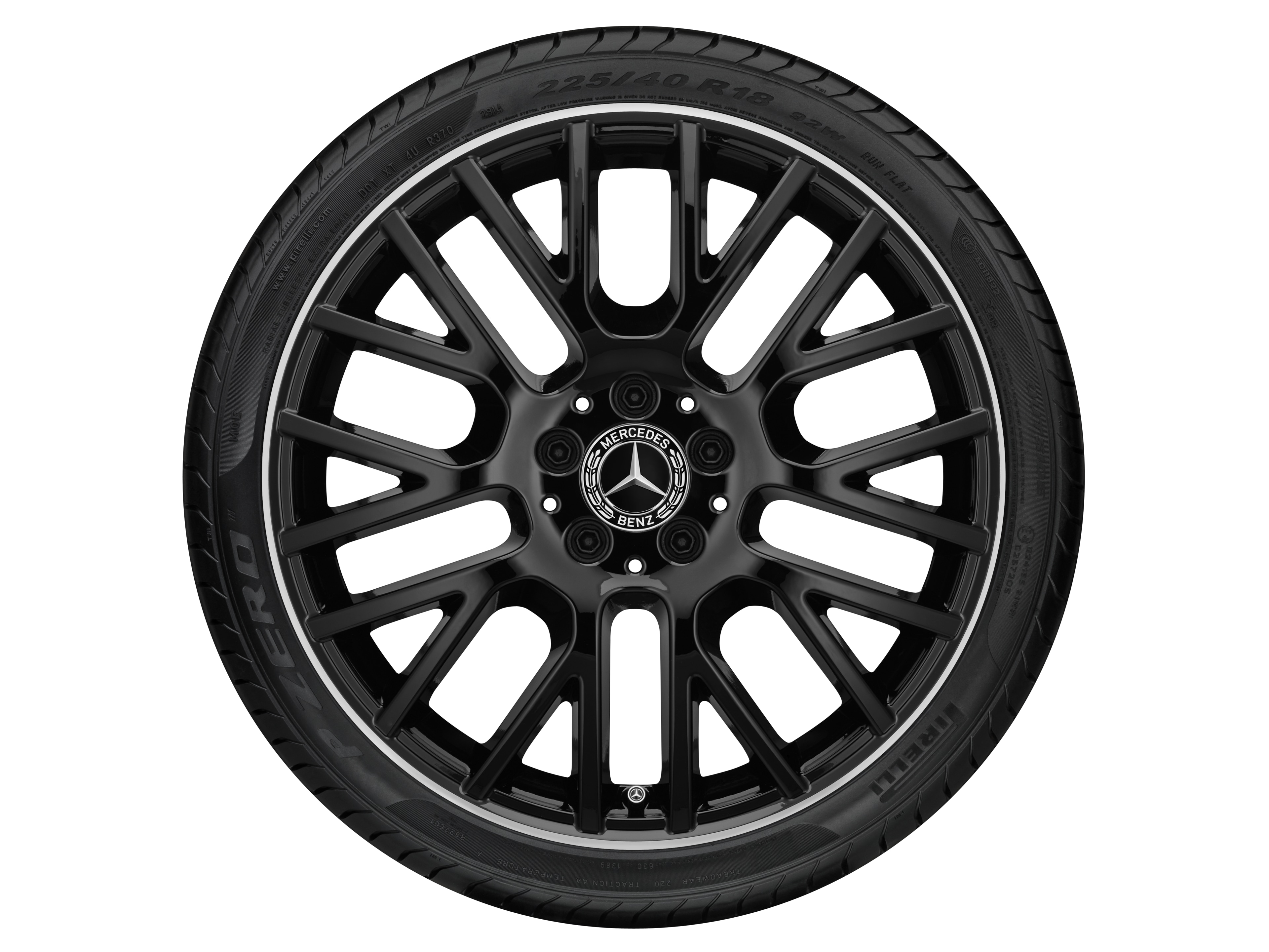 Y-spoke wheel, 48.3 cm (19-inch), High-sheen rim flange - 8 J x 19 ET 61, black, high-sheen