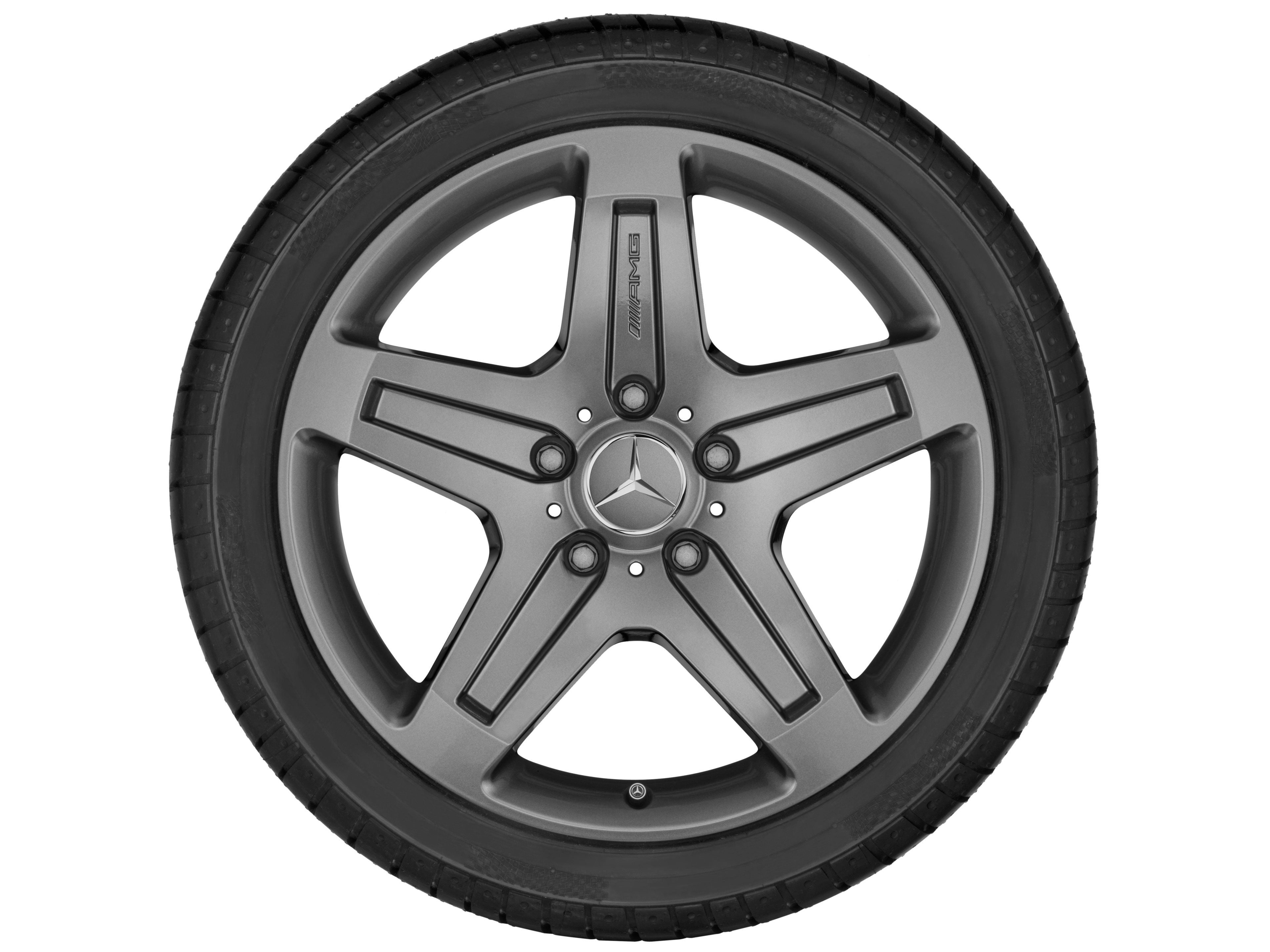 AMG 5-spoke wheel, 48.3 cm (19-inch) - 9,5 J x 19 ET 50, titanium grey